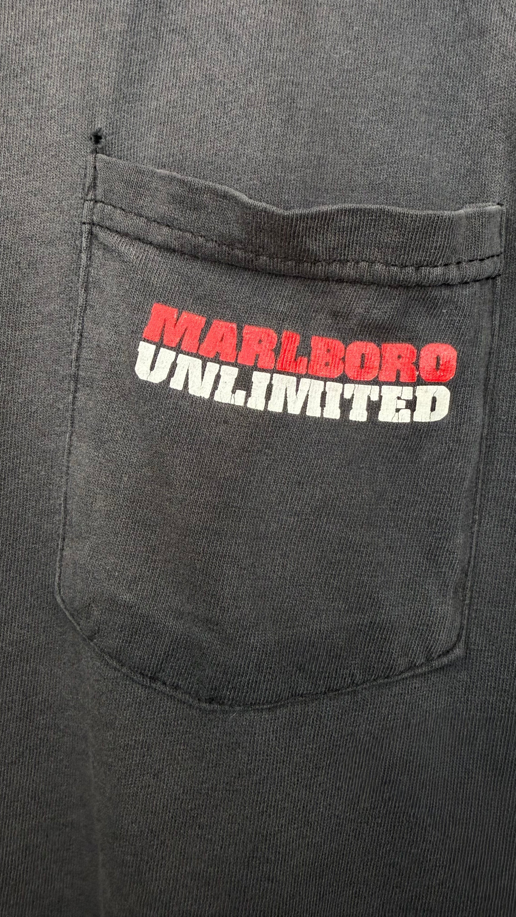 MARLBORO CIGARETTES FADED POCKET TEE | LIZARD BACK HIT