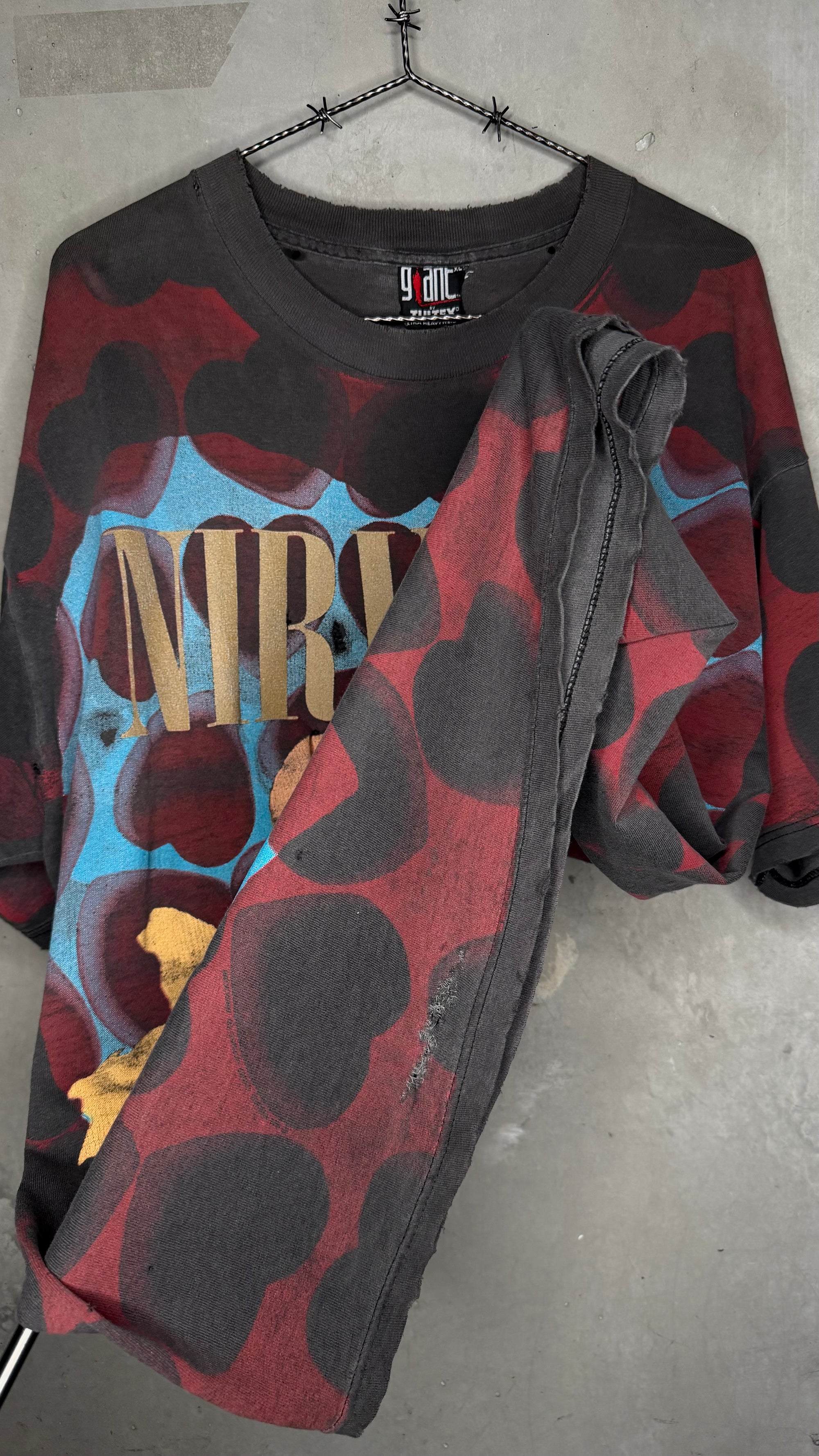 93’ NIRVANA HEART SHAPED BOX ALL OVER PRINT TEE