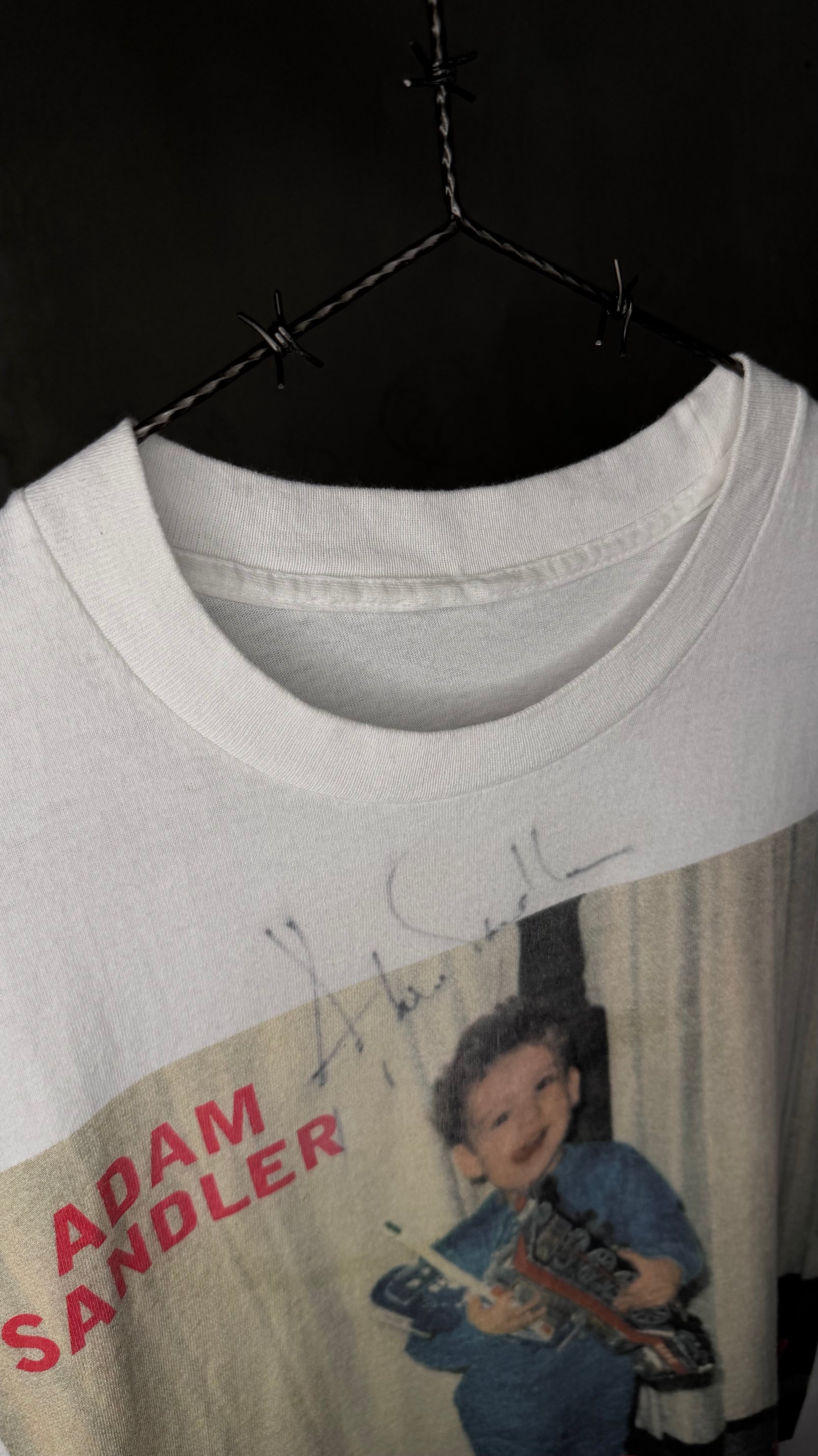 SIGNED ADAM SANDLER SUMMER TOUR 96’ STANDUP COMEDY TEE | CHILD SANDLER | WHAT THE HELL HAPPENED TO ME?