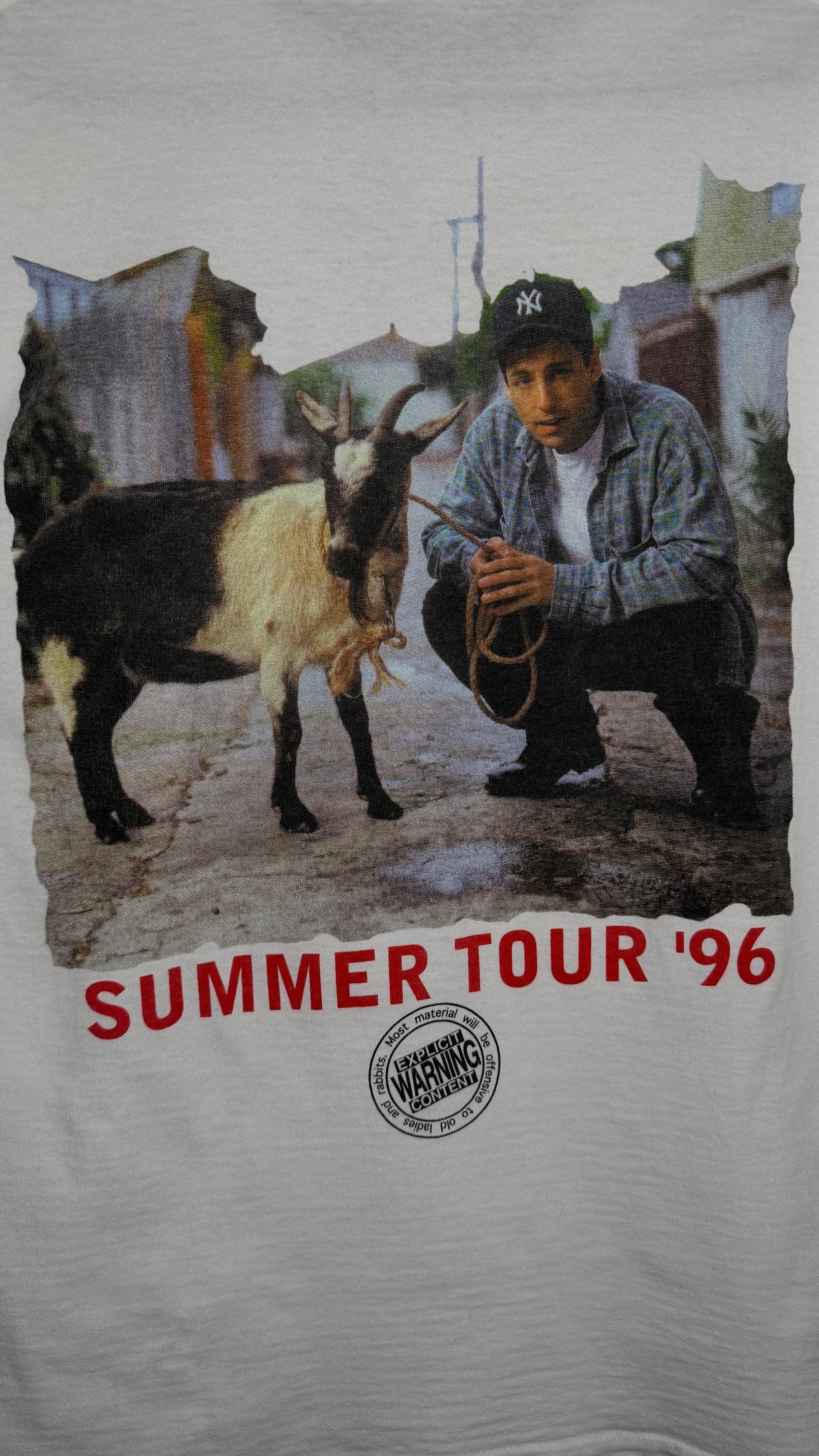 SIGNED ADAM SANDLER SUMMER TOUR 96’ STANDUP COMEDY TEE | CHILD SANDLER | WHAT THE HELL HAPPENED TO ME?