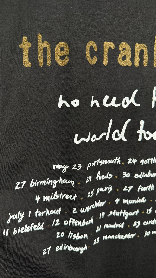 THE CRANBERRIES ZOMBIE TEE | NO NEED TO ARGUE WORLD TOUR 95’ | EURO BLACK VARIANT