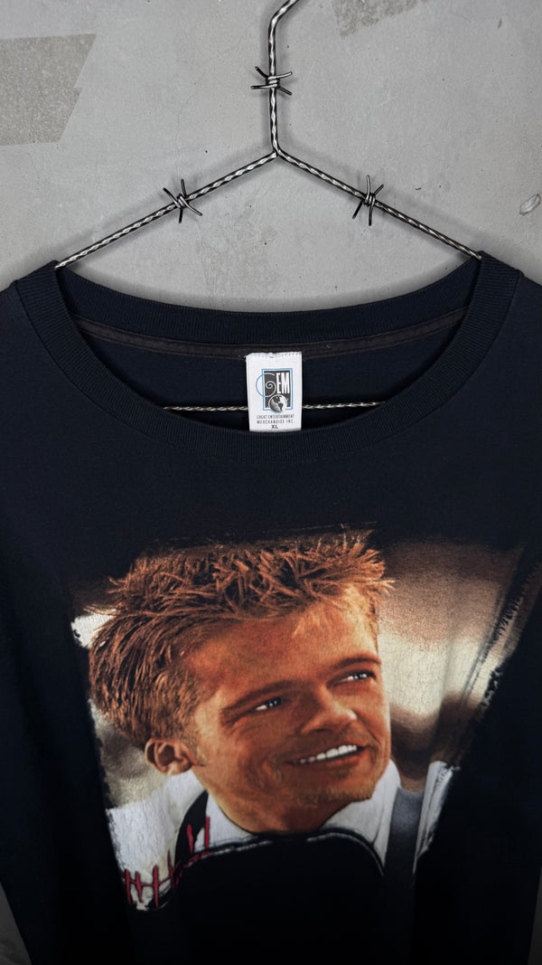 SEVEN MOVIE PROMO TEE | RARE BIG PRINT ‘SMILING BRAD’ VARIANT | BRAD PITT | DAVID FINCHER |