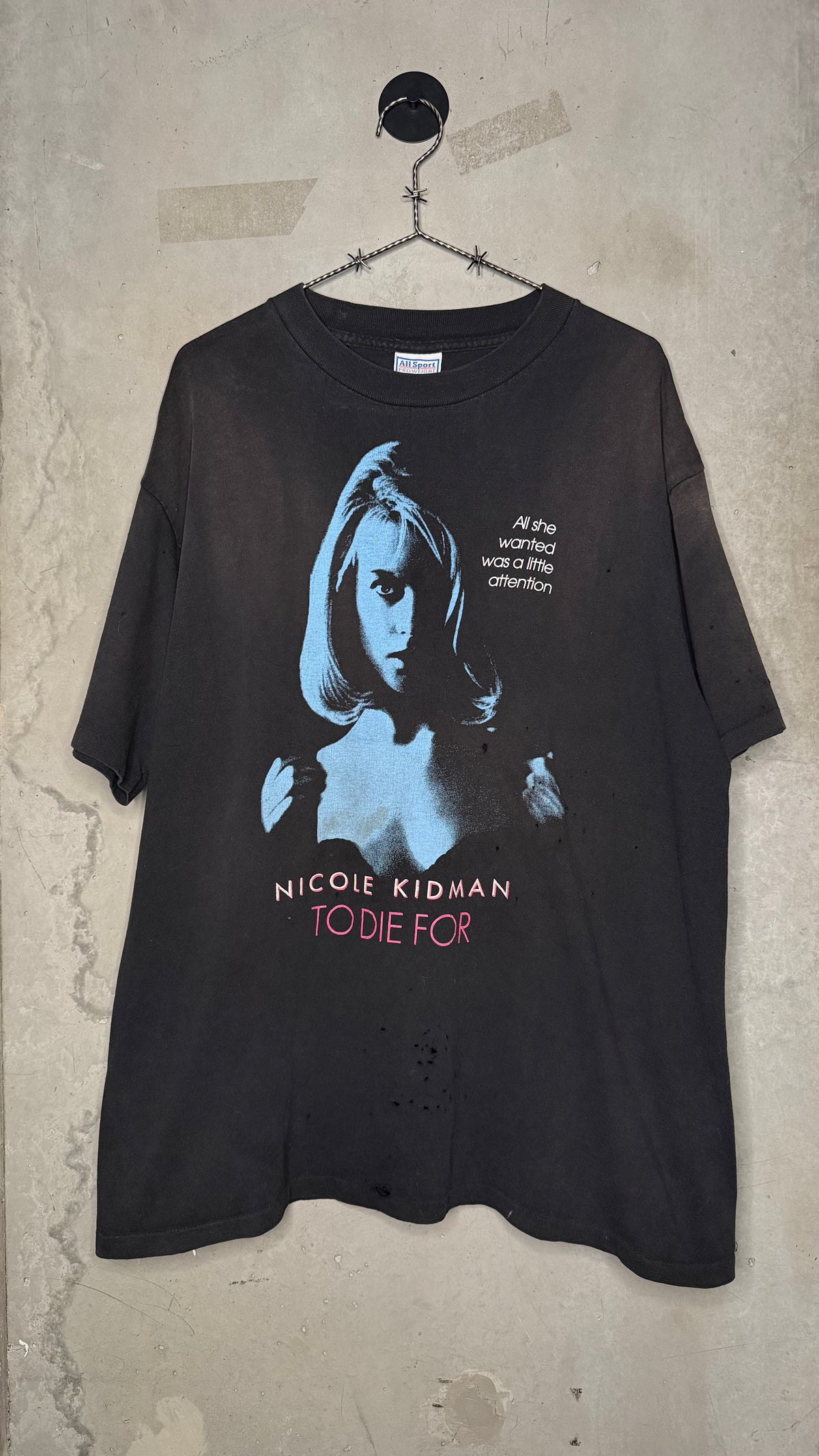 TO DIE FOR MOVIE PROMO TEE | NICOLE KIDMAN | ‘ALL SHE WANTED WAS A LITTLE ATTENTION’