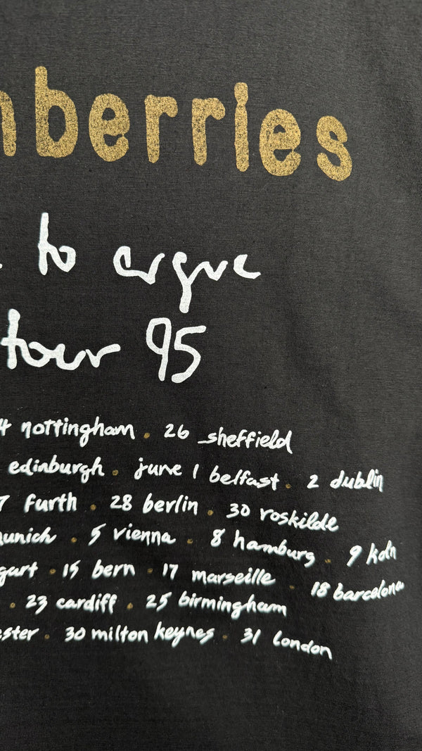 THE CRANBERRIES ZOMBIE TEE | NO NEED TO ARGUE WORLD TOUR 95’ | EURO BLACK VARIANT