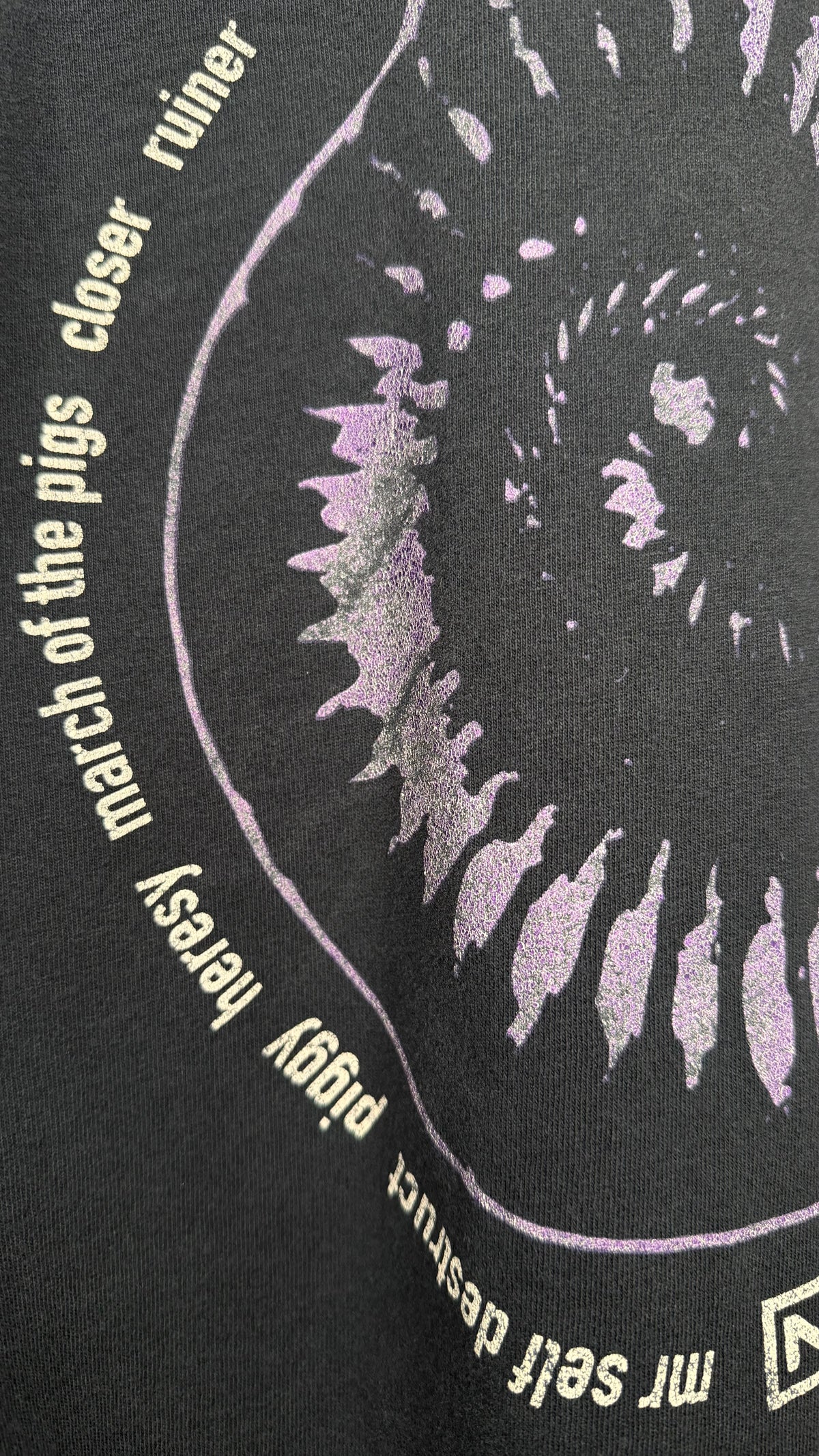 NINE INCH NAILS DOWNWARD SPIRAL EMBROIDERED TEE