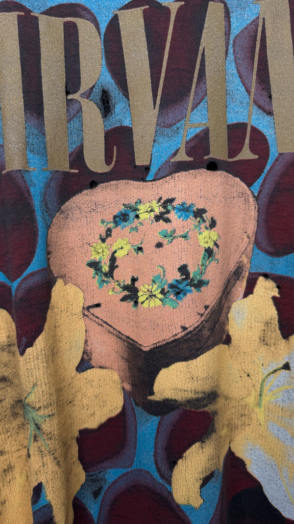 93’ NIRVANA HEART SHAPED BOX ALL OVER PRINT TEE
