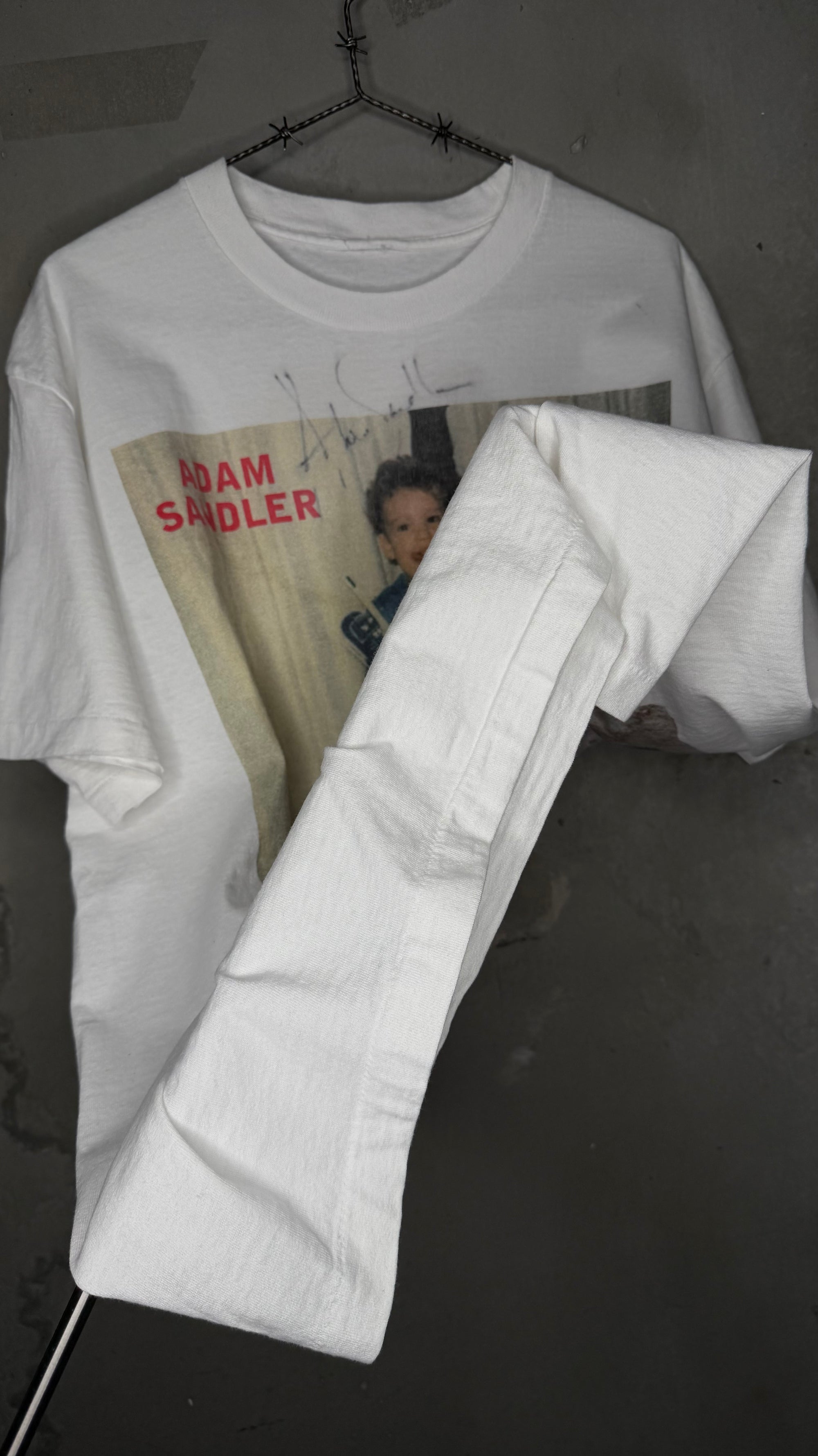 SIGNED ADAM SANDLER SUMMER TOUR 96’ STANDUP COMEDY TEE | CHILD SANDLER | WHAT THE HELL HAPPENED TO ME?