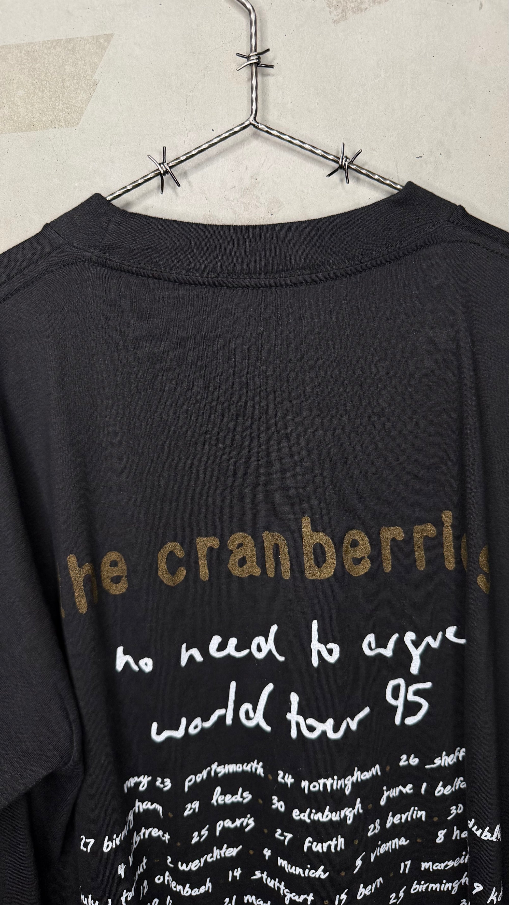 THE CRANBERRIES ZOMBIE TEE | NO NEED TO ARGUE WORLD TOUR 95’ | EURO BLACK VARIANT
