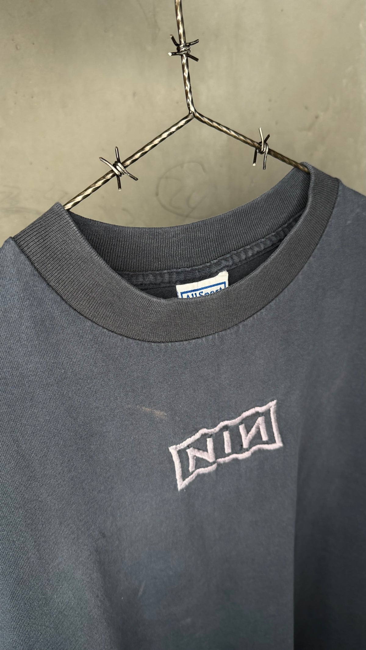 NINE INCH NAILS DOWNWARD SPIRAL EMBROIDERED TEE