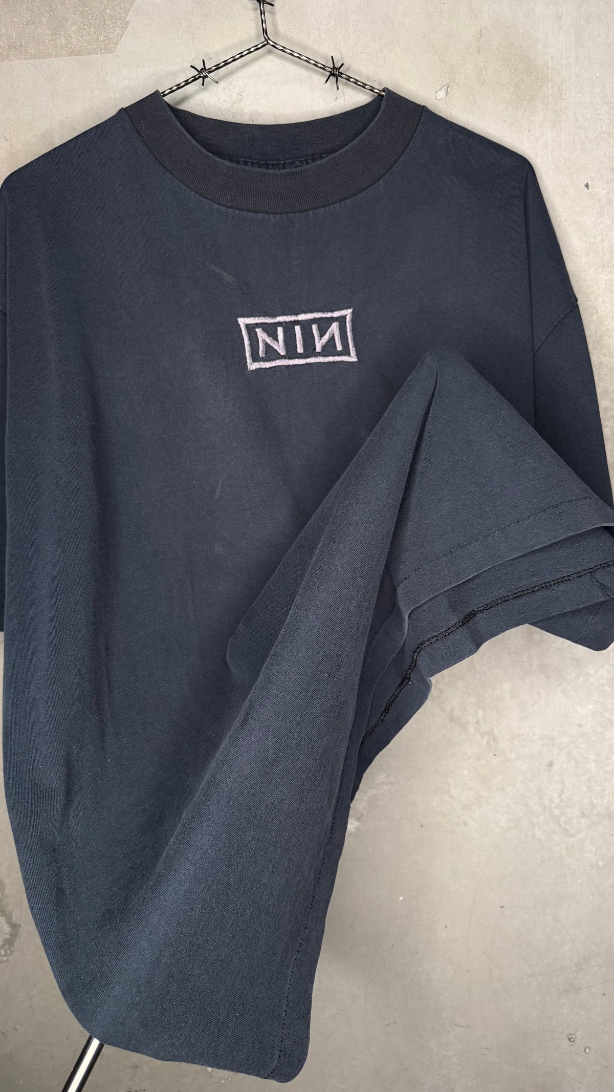NINE INCH NAILS DOWNWARD SPIRAL EMBROIDERED TEE