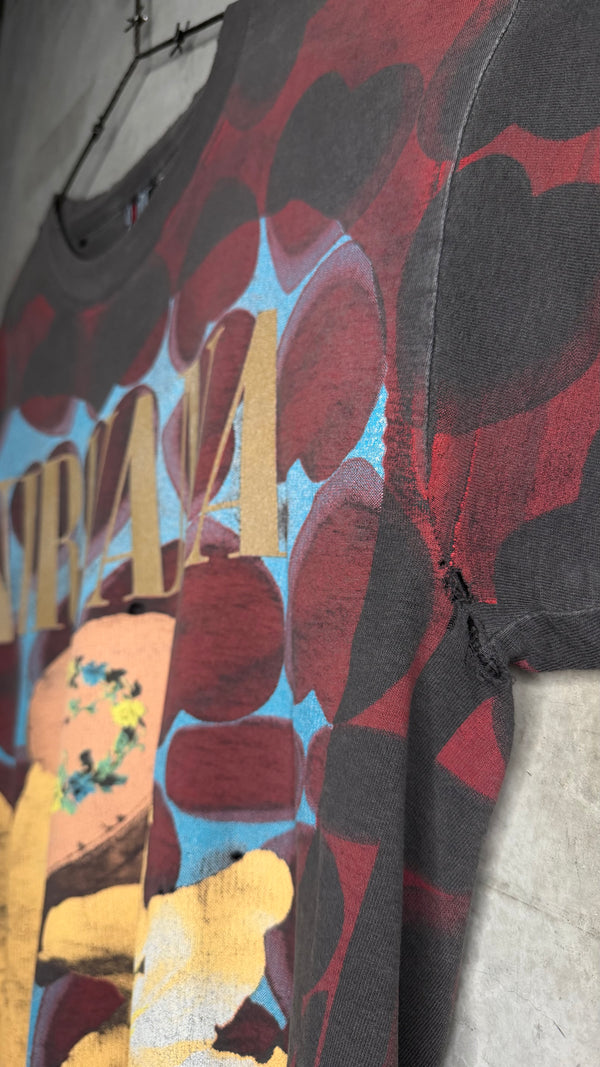 93’ NIRVANA HEART SHAPED BOX ALL OVER PRINT TEE
