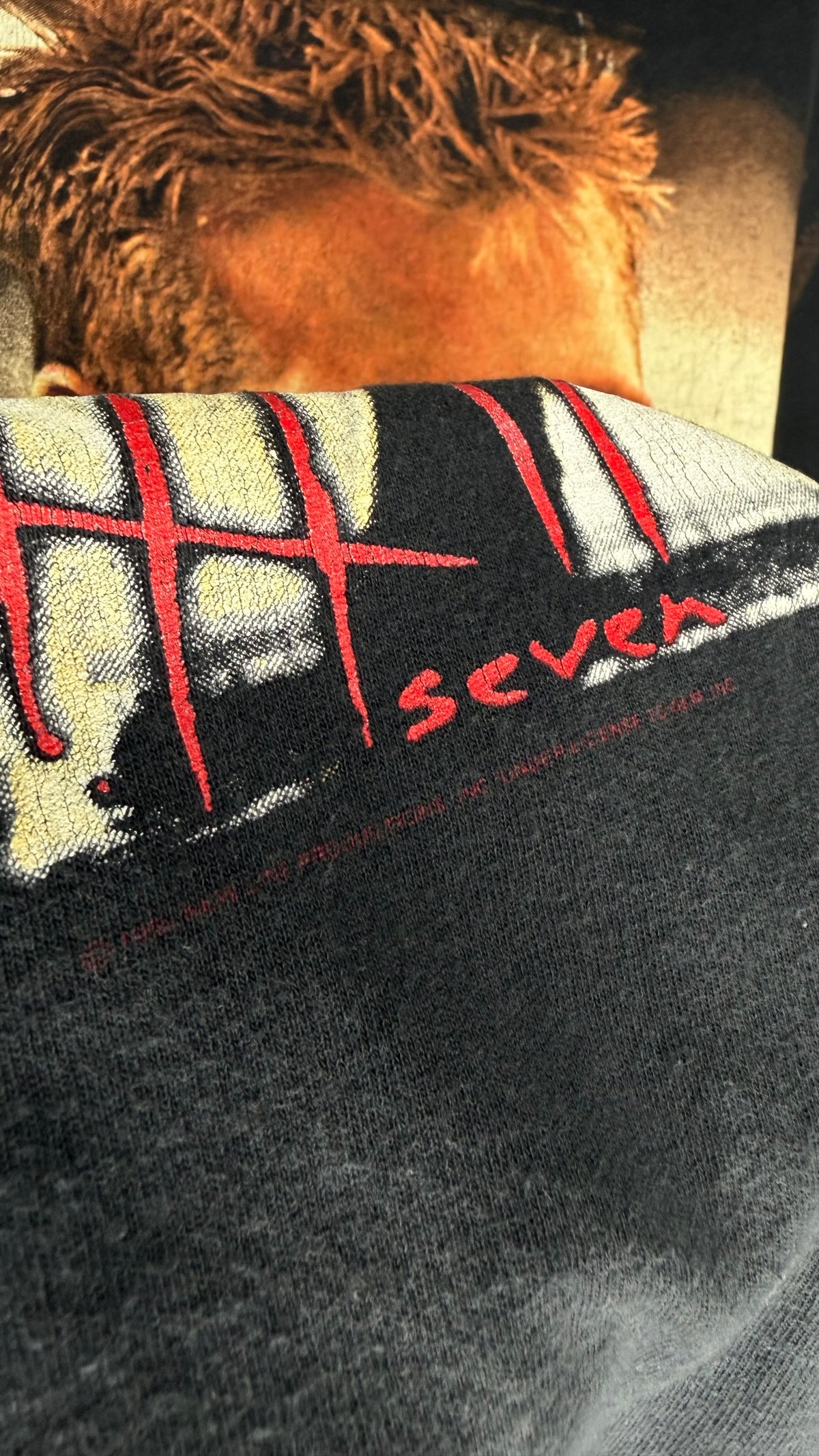SEVEN MOVIE PROMO TEE | RARE BIG PRINT ‘SMILING BRAD’ VARIANT | BRAD PITT | DAVID FINCHER |