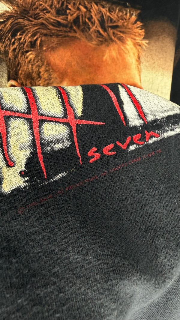 SEVEN MOVIE PROMO TEE | RARE BIG PRINT ‘SMILING BRAD’ VARIANT | BRAD PITT | DAVID FINCHER |