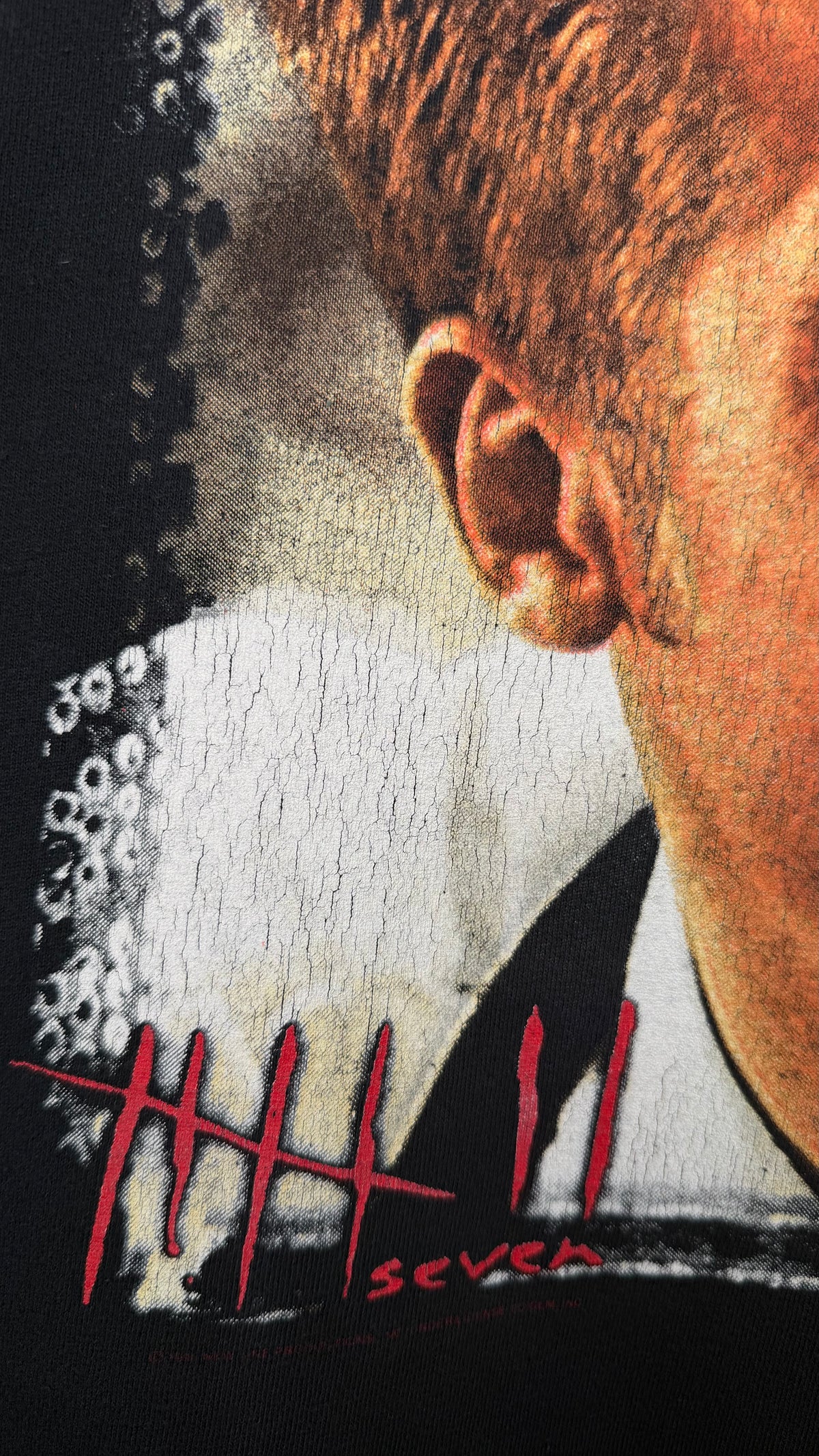 SEVEN MOVIE PROMO TEE | RARE BIG PRINT ‘SMILING BRAD’ VARIANT | BRAD PITT | DAVID FINCHER |