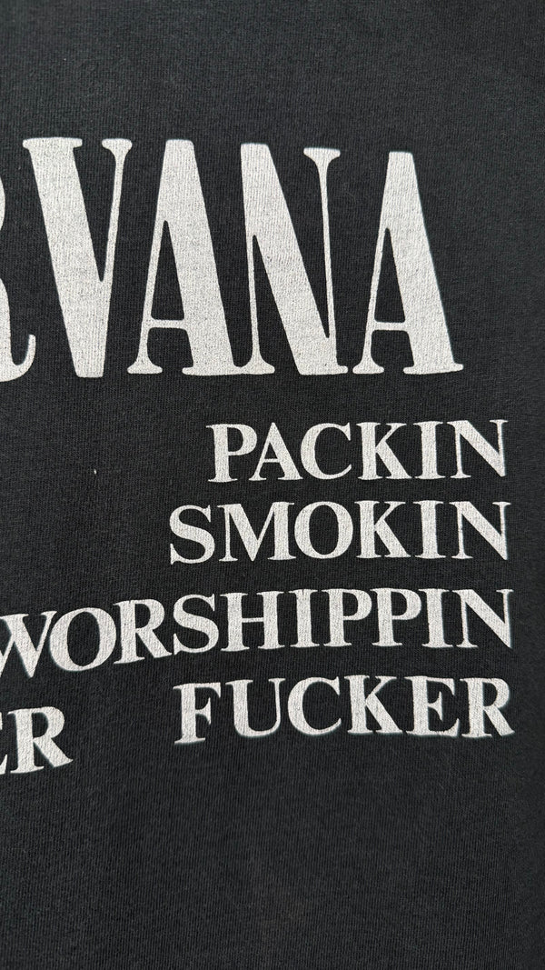 92’ NIRVANA VESTIBULE TEE | FUDGE PACKIN CRACK SMOKIN SATAN WORSHIPPIN MOTHER FUCKER