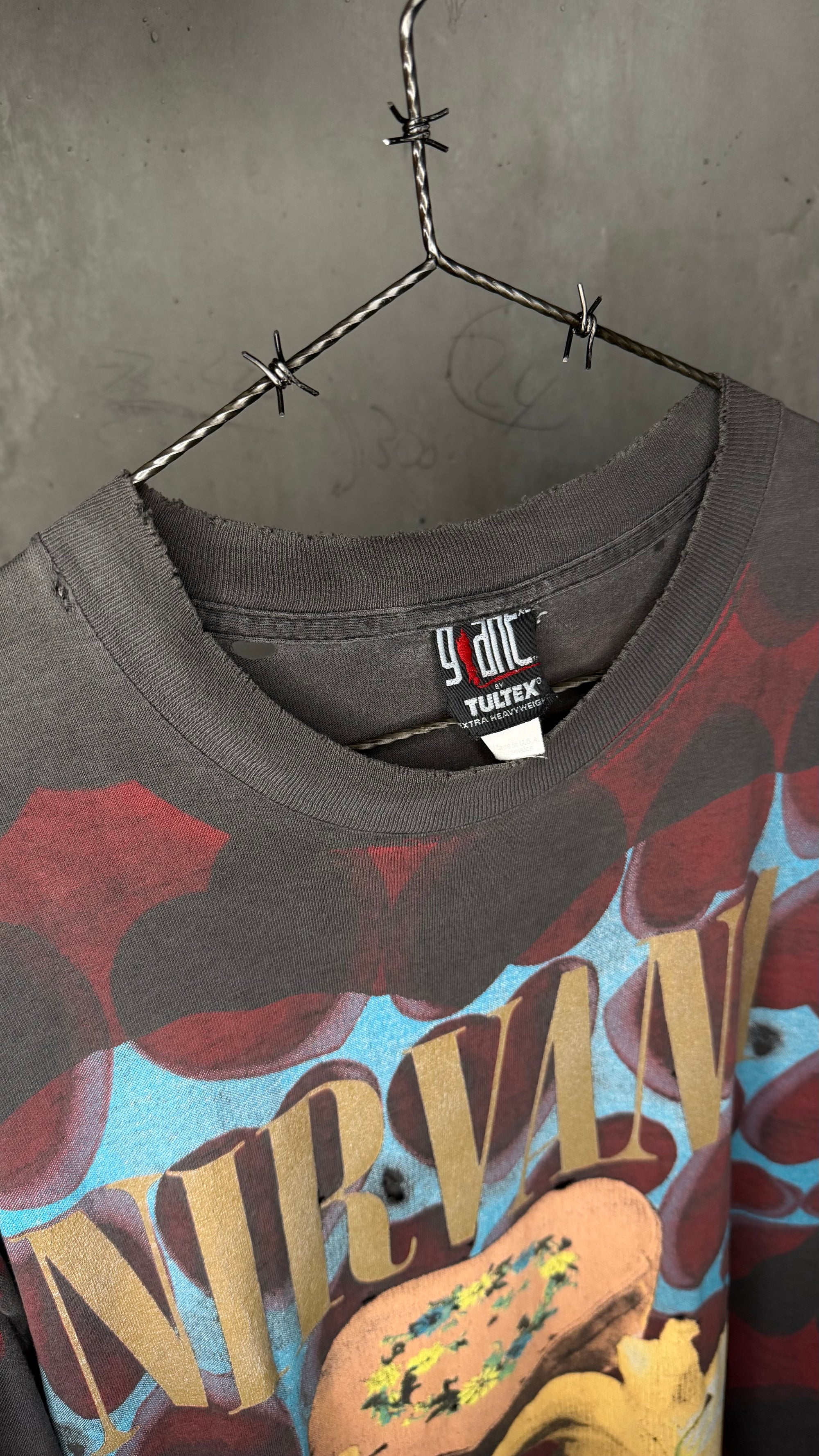 93’ NIRVANA HEART SHAPED BOX ALL OVER PRINT TEE
