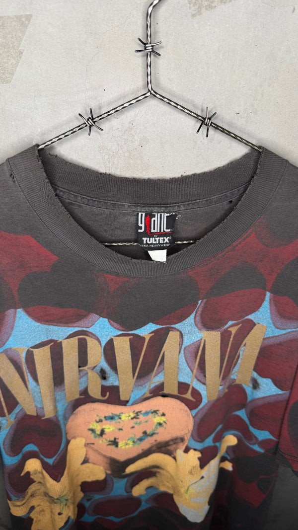 93’ NIRVANA HEART SHAPED BOX ALL OVER PRINT TEE