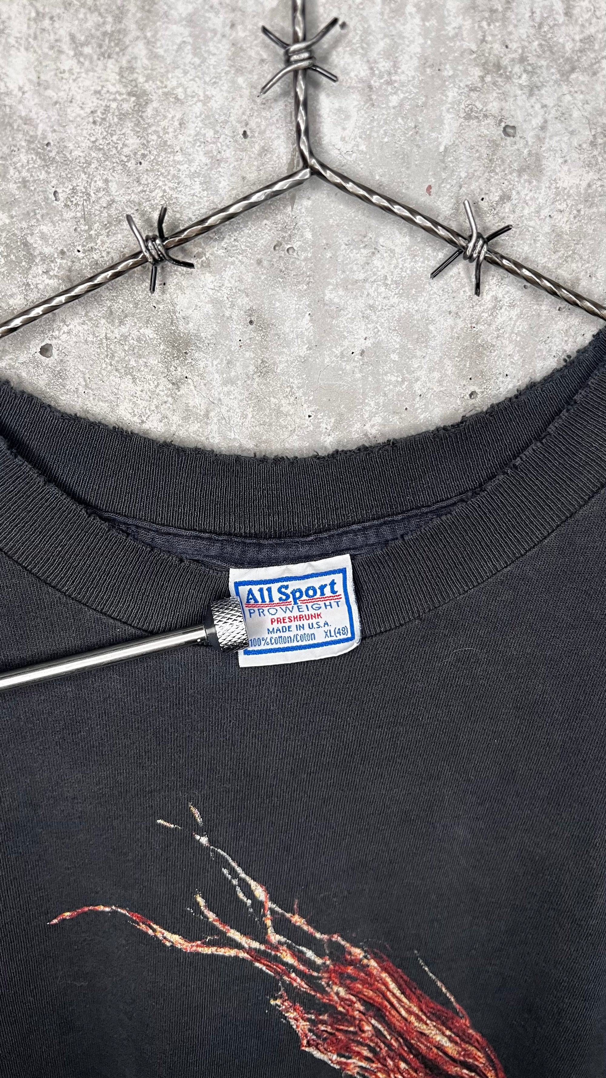 NINE INCH NAIL ‘FURTHER DOWN THE SPIRAL’ THRASHED & FADED ROPE TEE | NIN