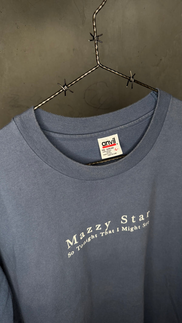 MAZZY STAR ‘SO TONIGHT THAT I MIGHT SEE’ RADIO STATION ALBUM PROMO TEE | TOWER RECORDS & WDRE SLEEVE HIT