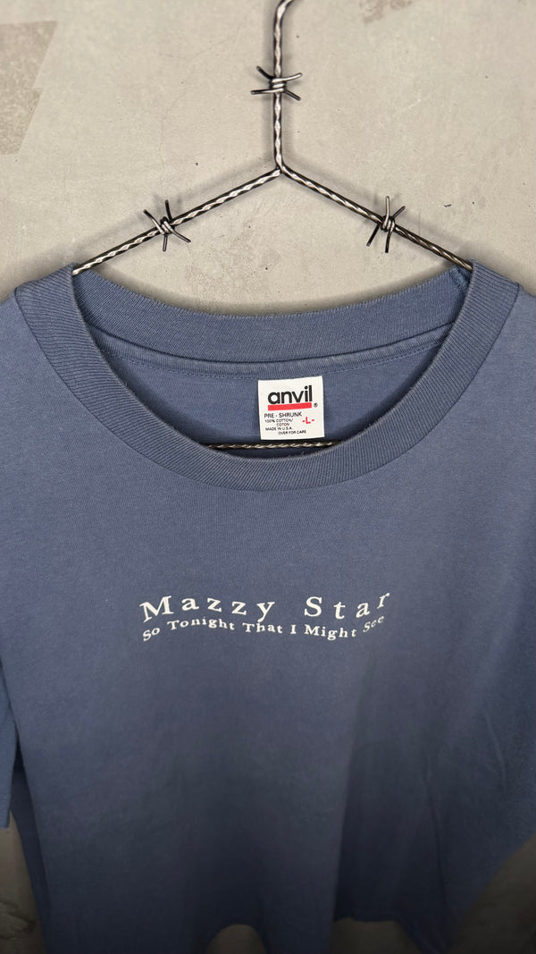 MAZZY STAR ‘SO TONIGHT THAT I MIGHT SEE’ RADIO STATION ALBUM PROMO TEE | TOWER RECORDS & WDRE SLEEVE HIT