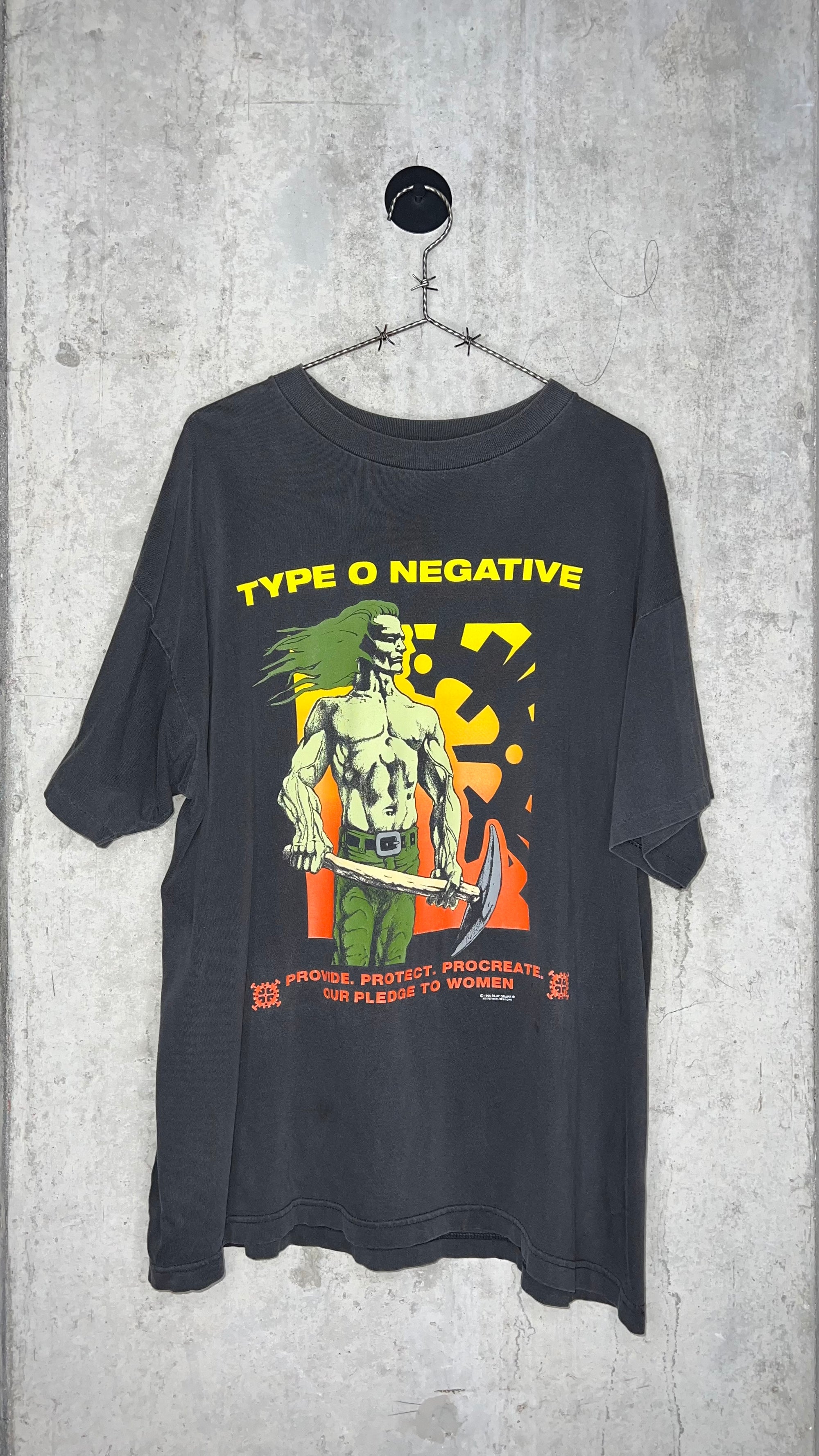 TYPE O NEGATIVE TEE | PROVIDE. PROTECT. PROCREATE. OUR PLEDGE TO WOMEN FRONT HIT | CASKET CREW 13 BACK HIT