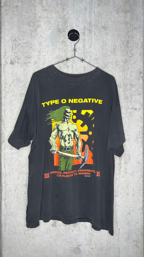 TYPE O NEGATIVE TEE | PROVIDE. PROTECT. PROCREATE. OUR PLEDGE TO WOMEN FRONT HIT | CASKET CREW 13 BACK HIT