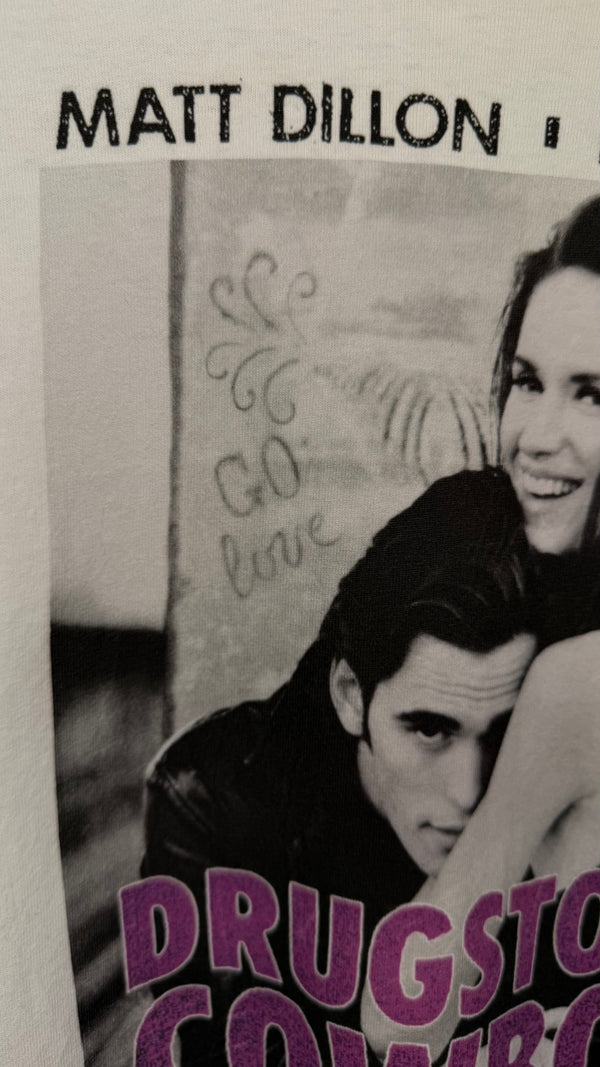 DRUGSTORE COWBOY MOVIE PROMO TEE | MATT DILLON &  KELLY LYNCH