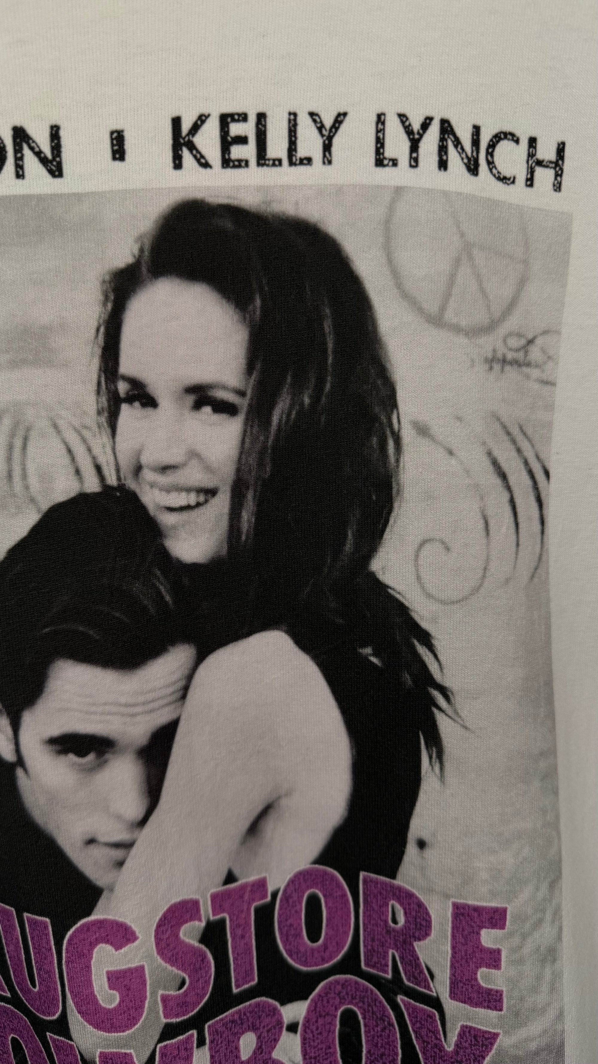 DRUGSTORE COWBOY MOVIE PROMO TEE | MATT DILLON &  KELLY LYNCH
