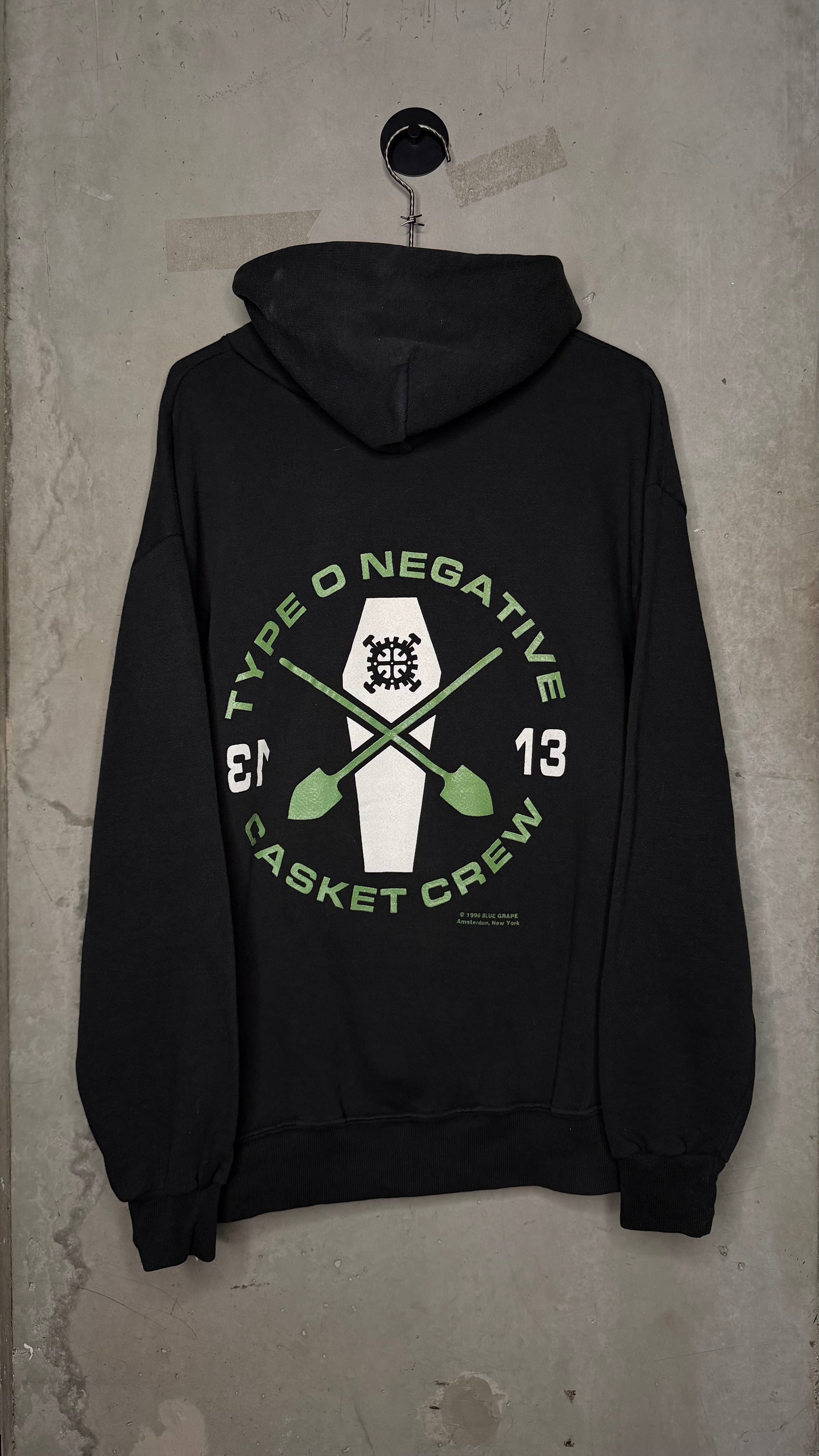 TYPE O NEGATIVE BROTHERS IN BLOOD CASKET CREW HOODIE