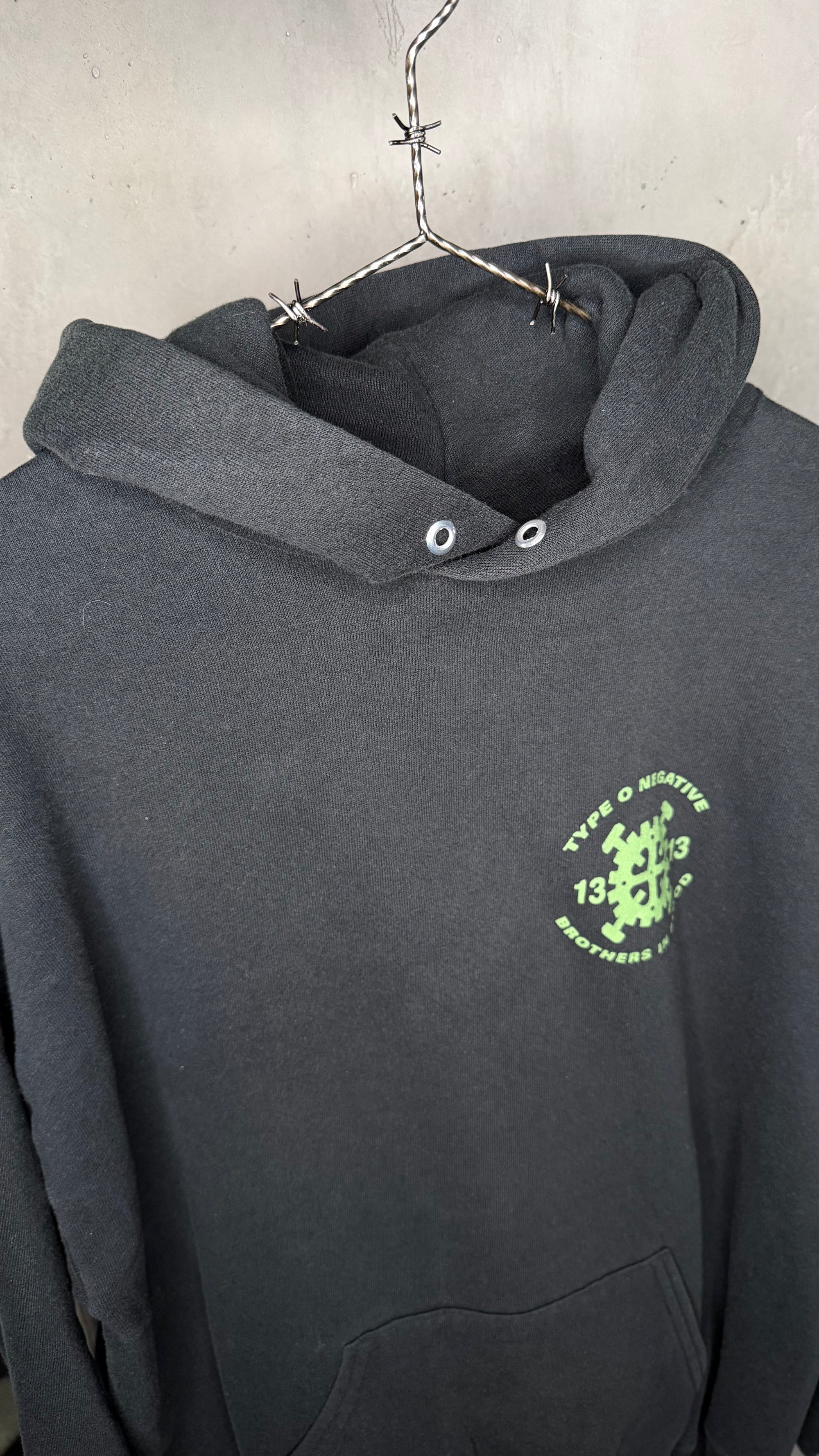 TYPE O NEGATIVE BROTHERS IN BLOOD CASKET CREW HOODIE