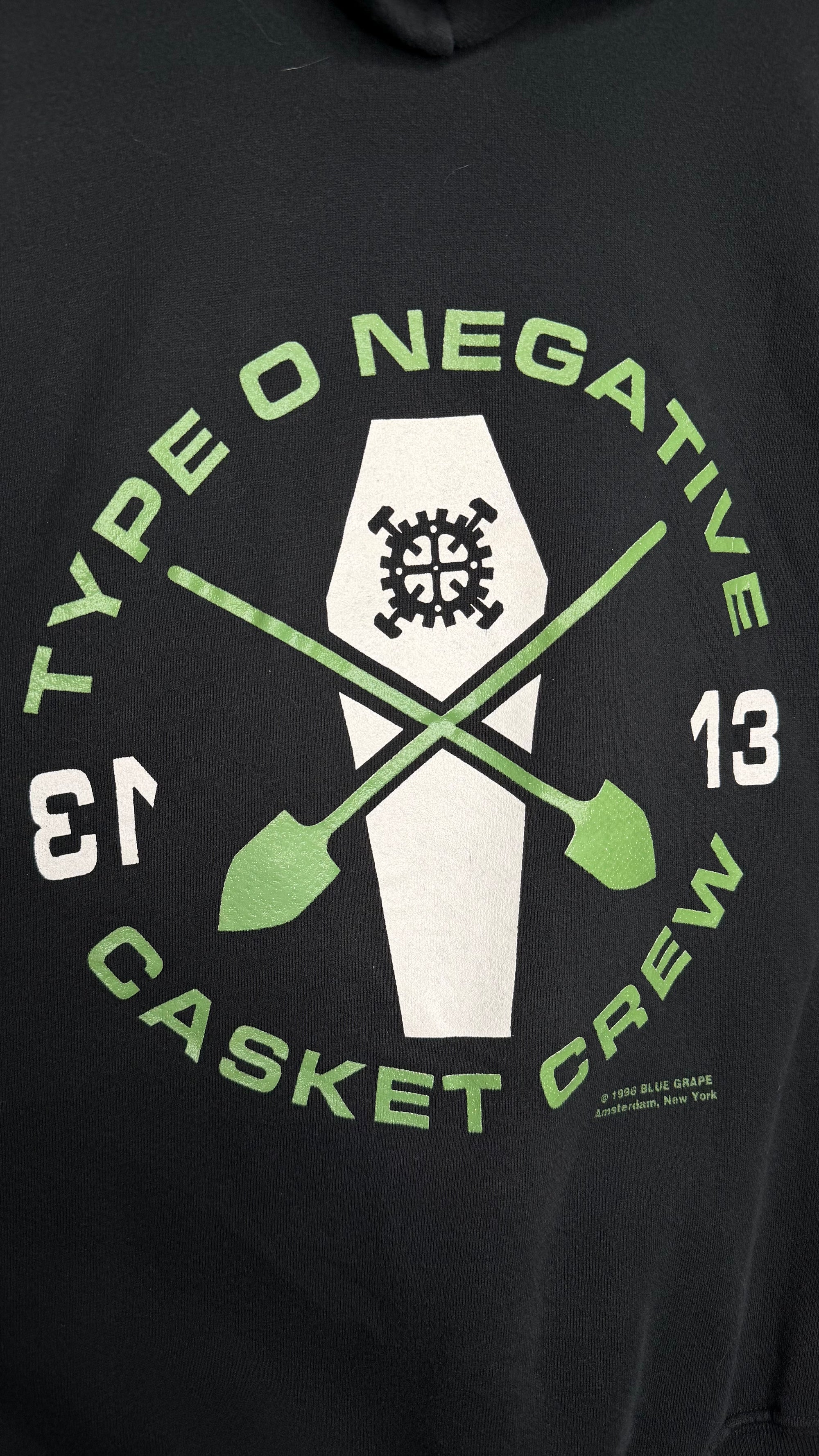 TYPE O NEGATIVE BROTHERS IN BLOOD CASKET CREW HOODIE