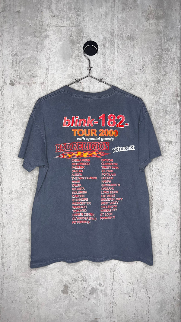 BLINK 182 BIG FACE MARK, TOM & TRAVIS BOXY LOT TEE FADER | ENEMA OF THE STATE TOUR ERA | FENIX TX & BAD RELIGION BACK HIT