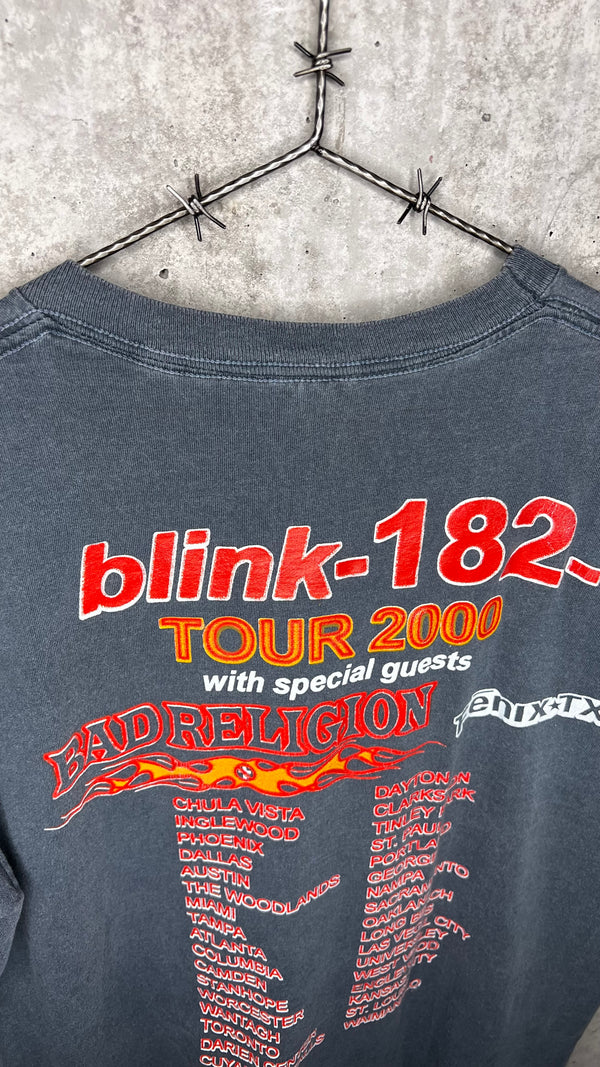 BLINK 182 BIG FACE MARK, TOM & TRAVIS BOXY LOT TEE FADER | ENEMA OF THE STATE TOUR ERA | FENIX TX & BAD RELIGION BACK HIT