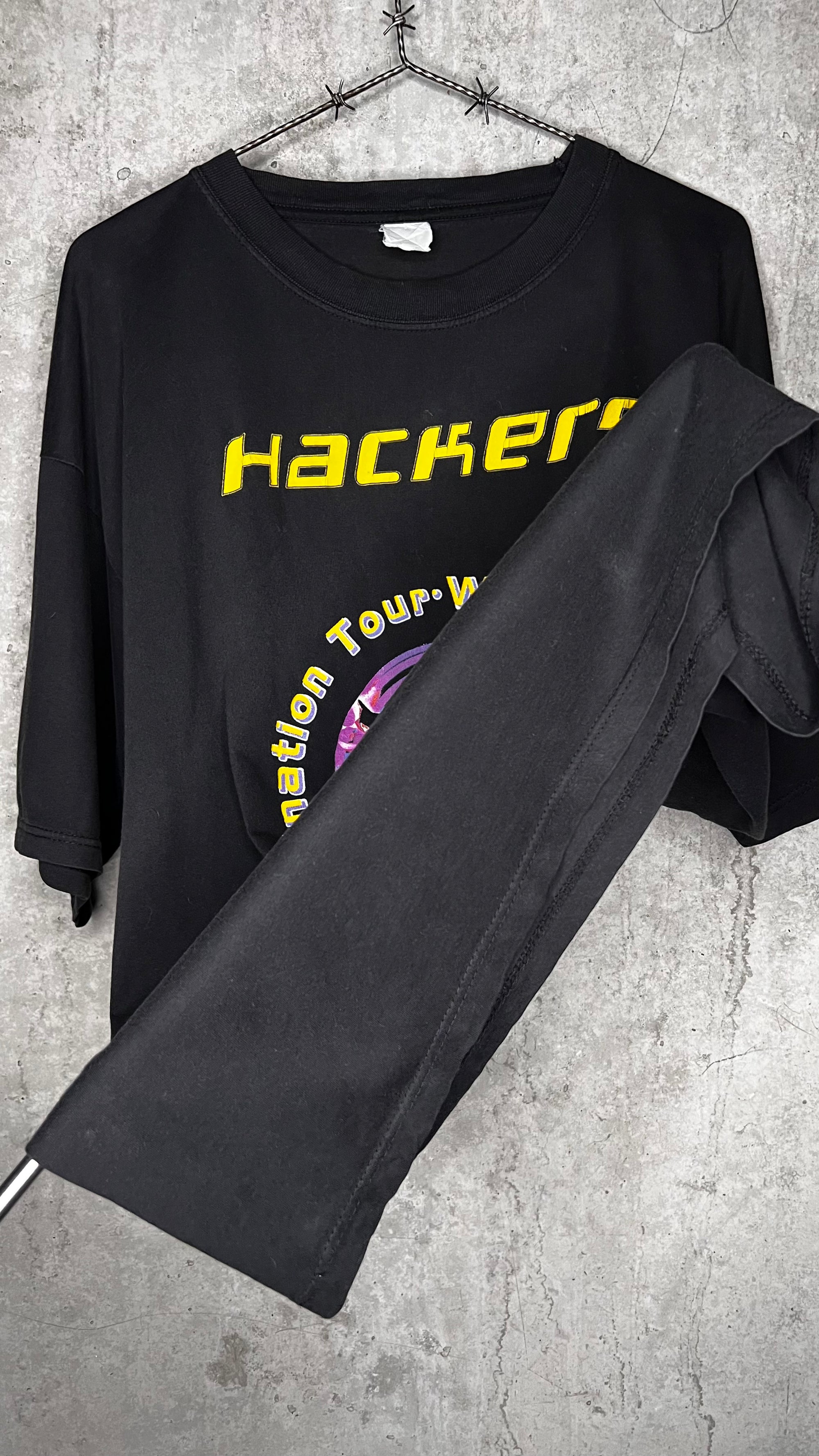 HACKERS WORLD DOMINATION TOUR 96’ TEE | ULTRA RARE UK MOVIE PROMO RELEASE VARIANT |