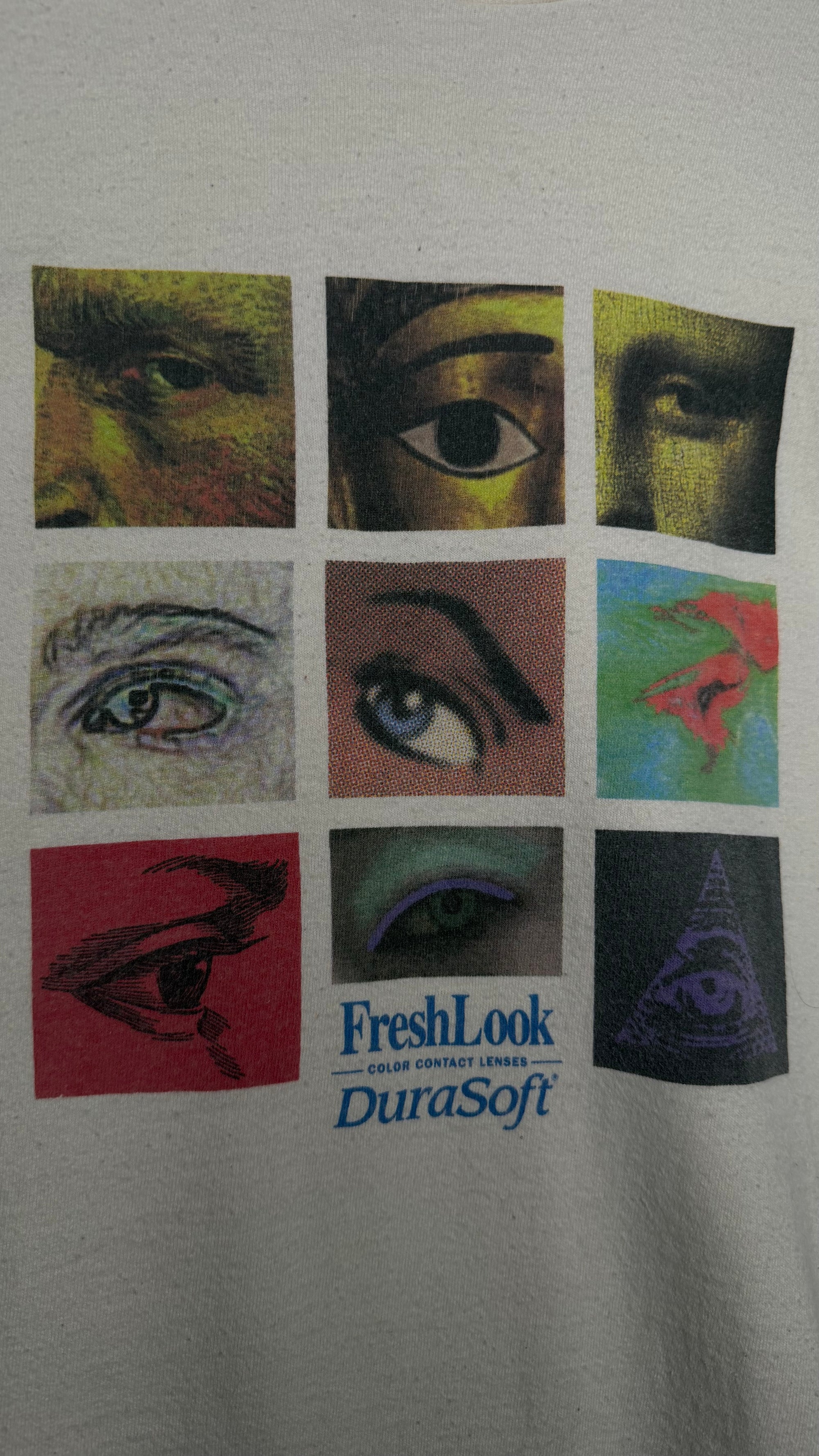 DURASOFT COLOR CONTACTS ‘FAMOUS EYES’ LONGSLEEVE ART TEE
