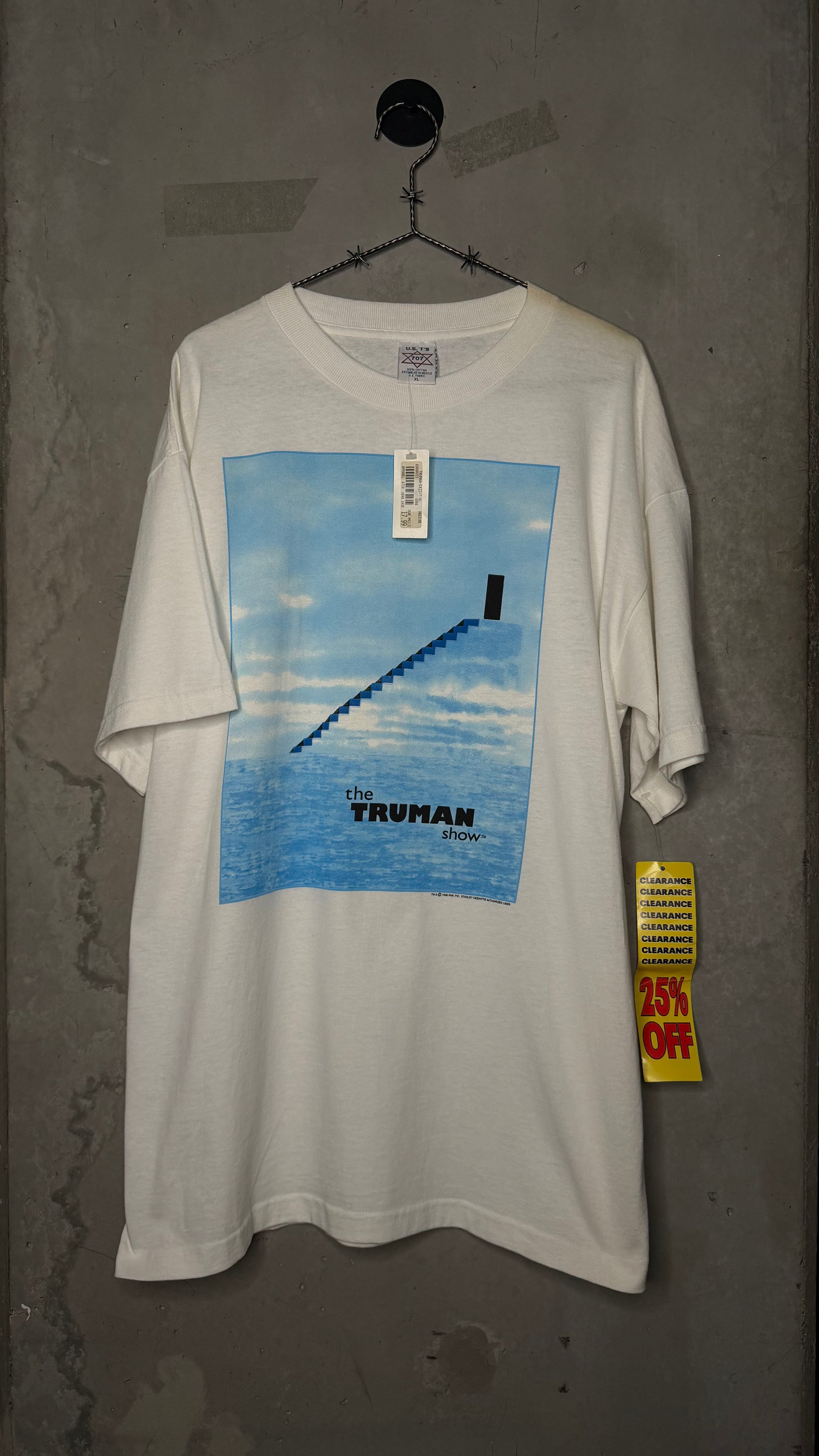 THE TRUMAN SHOW STAIRCASE MOVIE PROMO TEE | JIM CARREY | DEADSTOCK WITH TAGS
