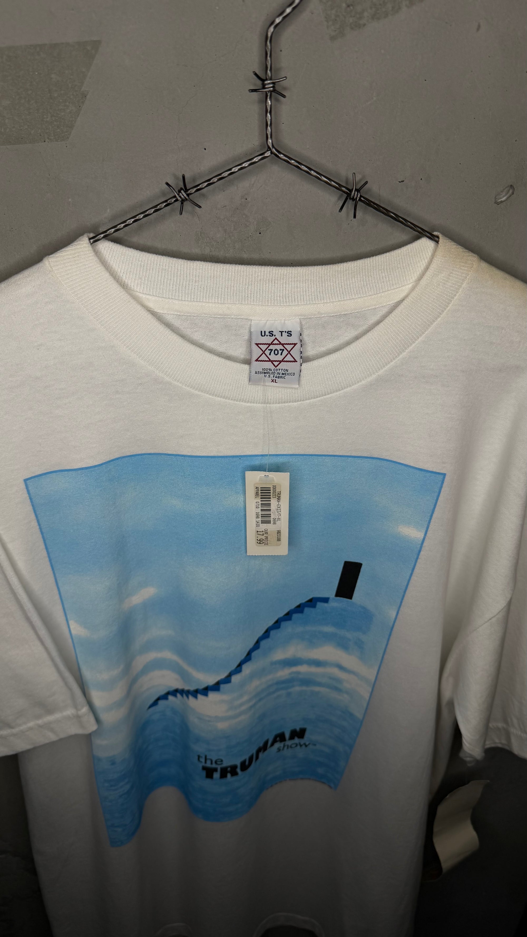 THE TRUMAN SHOW STAIRCASE MOVIE PROMO TEE | JIM CARREY | DEADSTOCK WITH TAGS