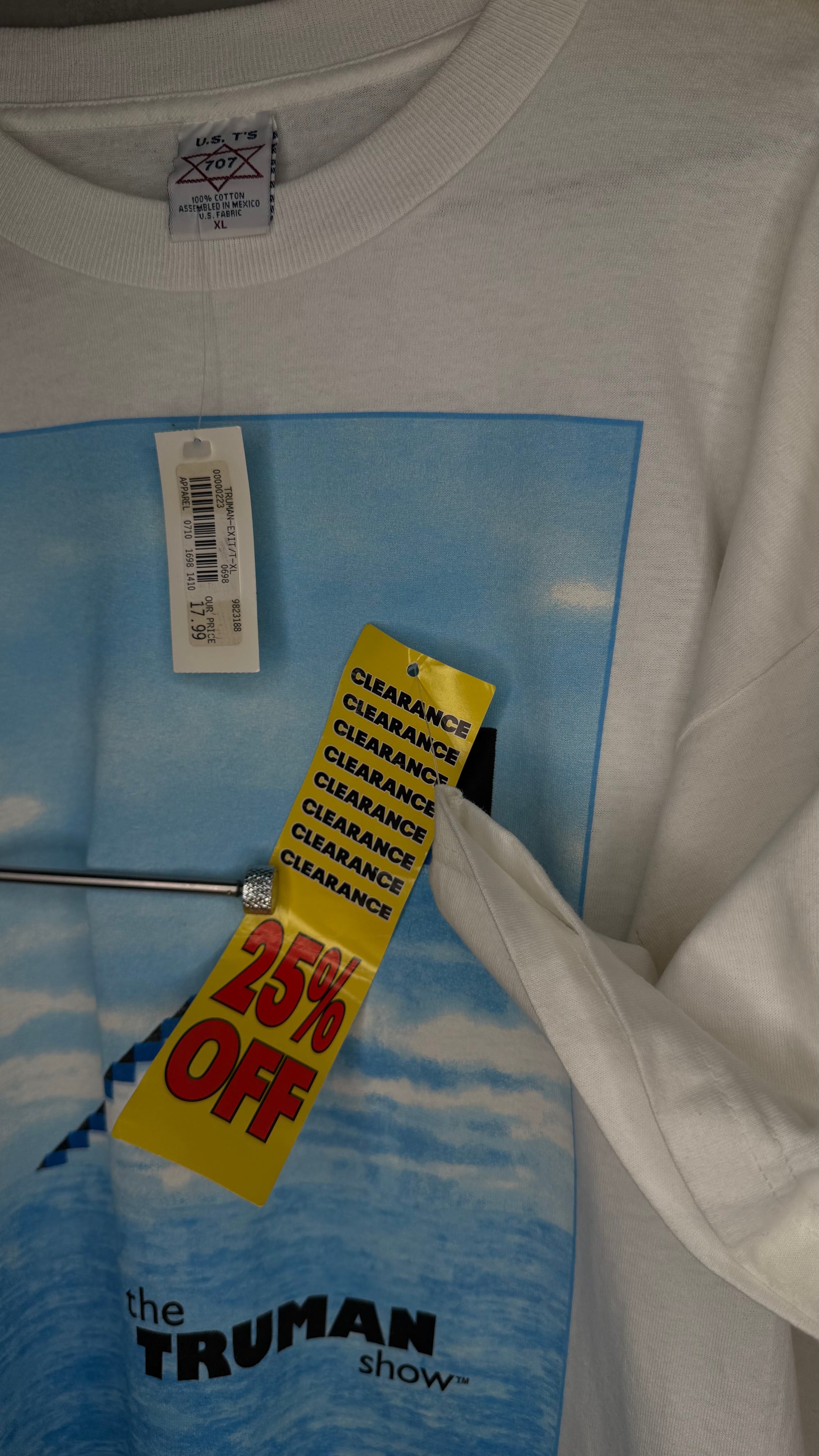 THE TRUMAN SHOW STAIRCASE MOVIE PROMO TEE | JIM CARREY | DEADSTOCK WITH TAGS
