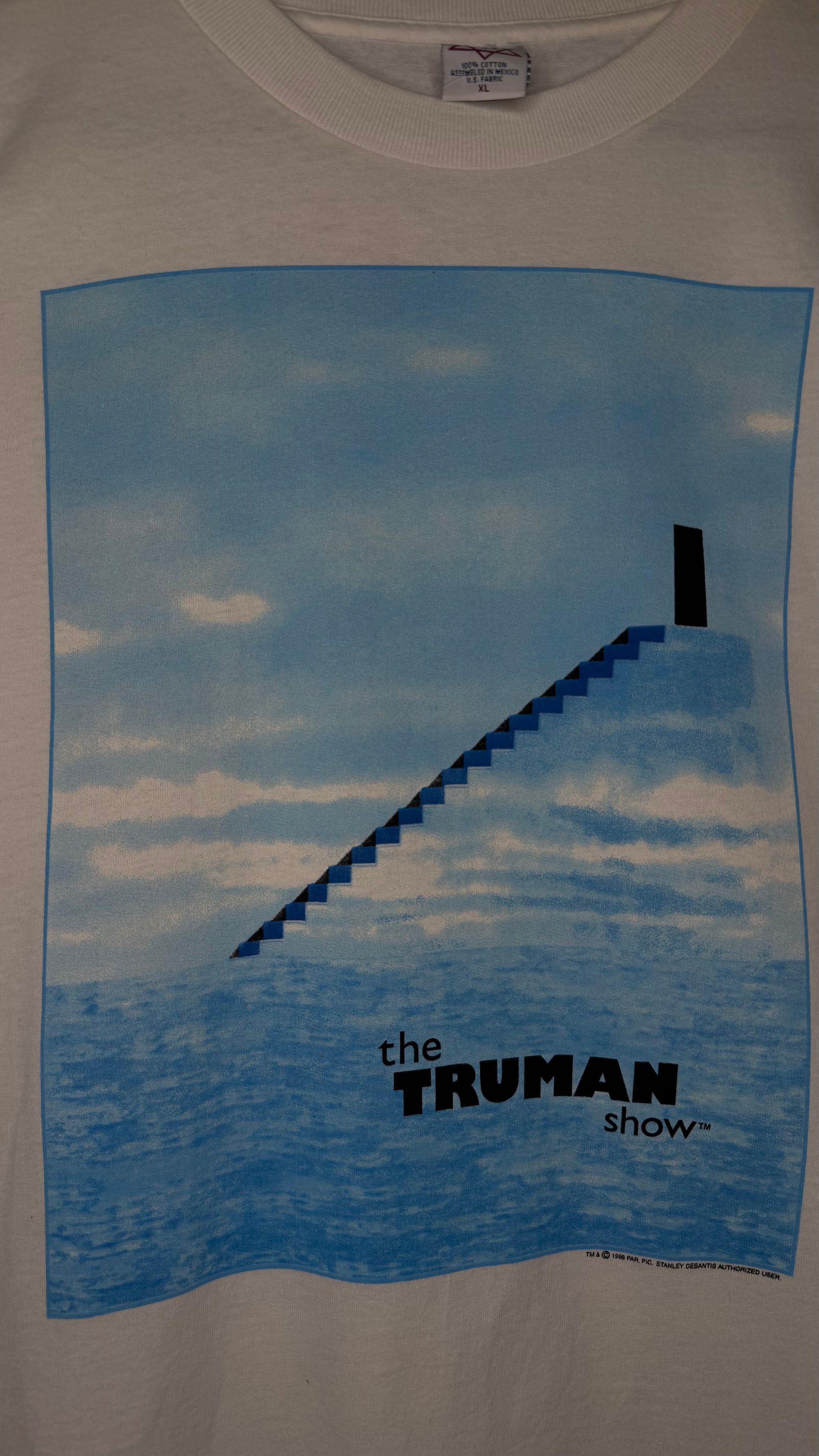 THE TRUMAN SHOW STAIRCASE MOVIE PROMO TEE | JIM CARREY | DEADSTOCK WITH TAGS