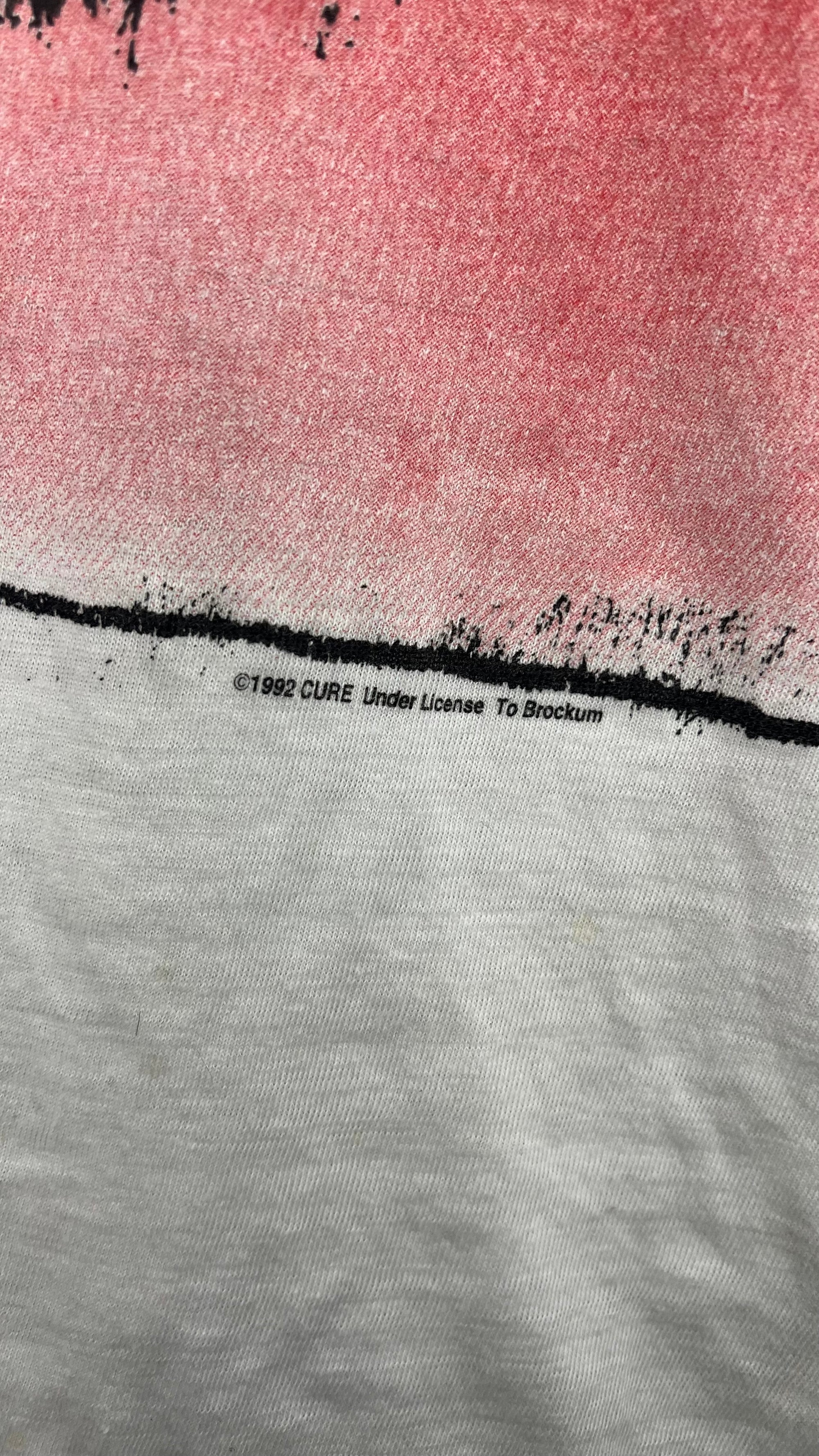 THE CURE WISH TOUR NORTH AMERICA SUMMER 92’ WHITE TEE | BIG EYE FRONT HIT | BIG HANDPRINT BACK HIT