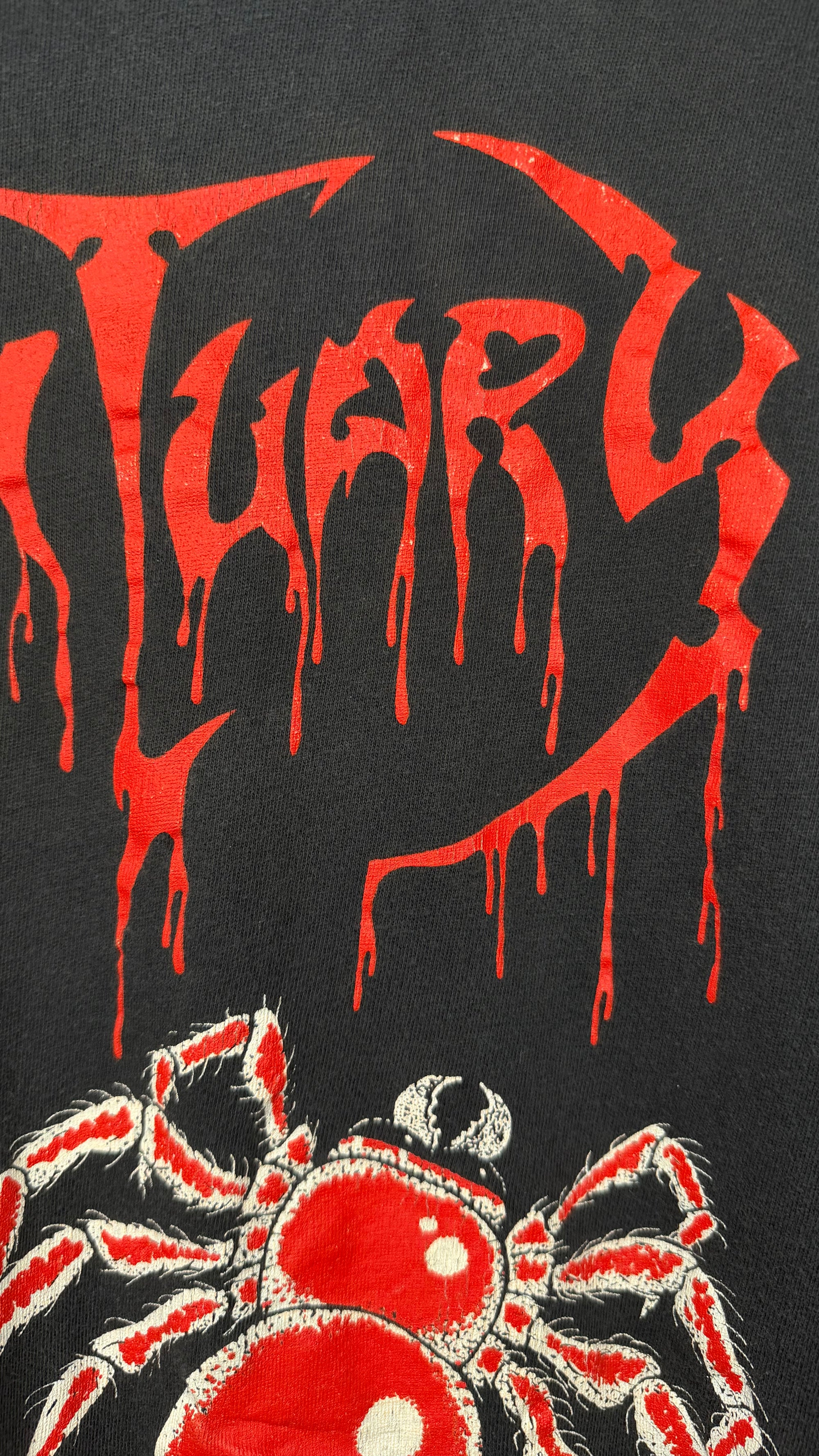 OBITUARY PILE OF SKULLS LONGSLEEVE TEE | RARE SPIDER BACK HIT VARIANT
