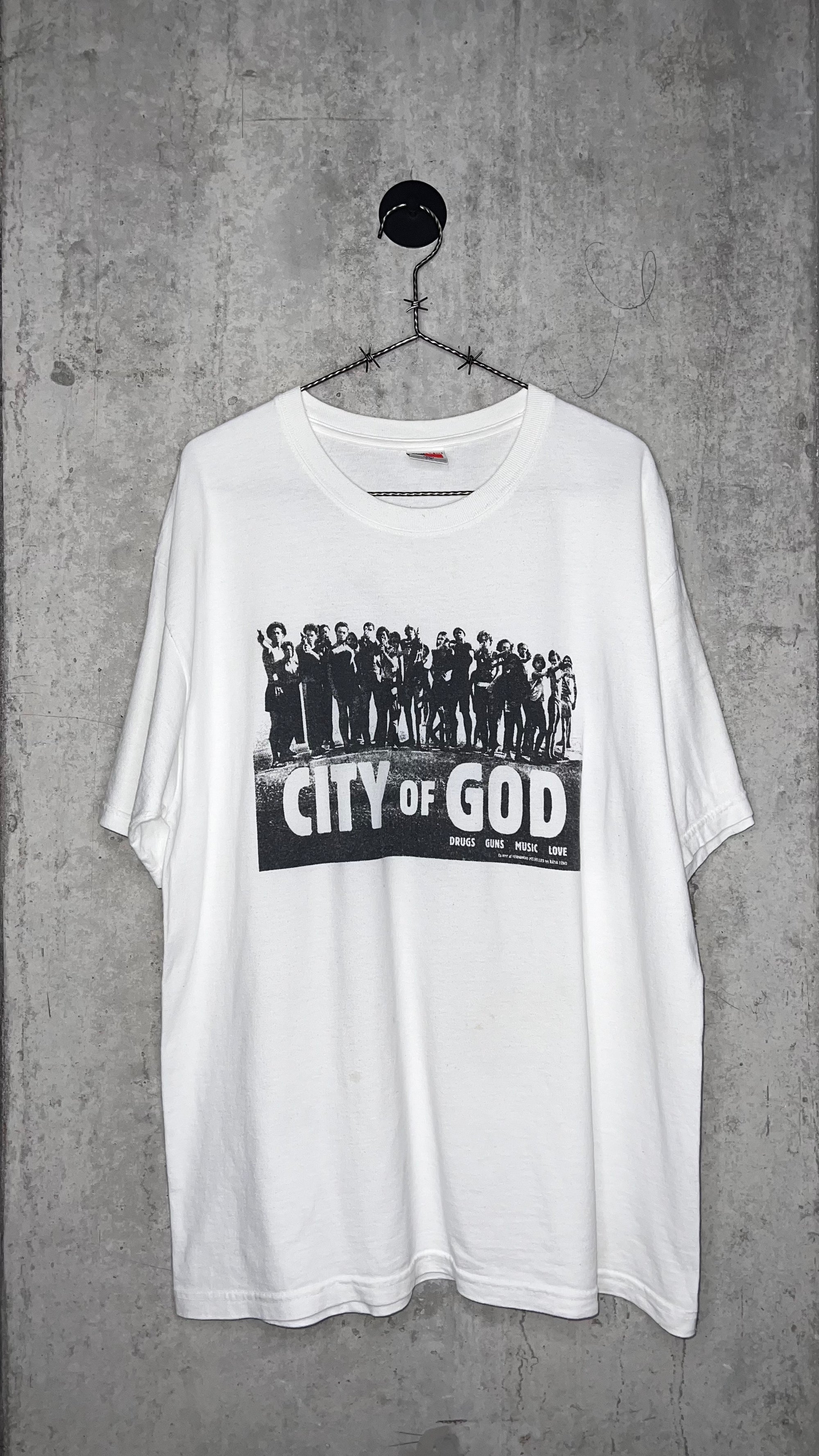 CITY OF GOD RELEASE PROMO TEE | DRUGS, GUNS, MUSIC, LOVE | FOREIGN FILM GRAIL