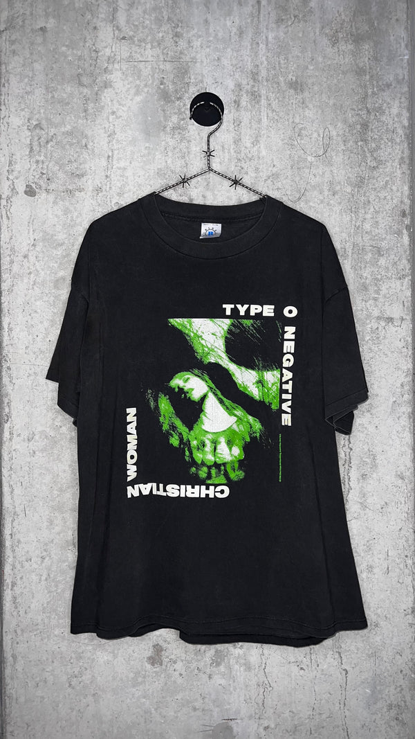 TYPE O NEGATIVE CHRISTIAN WOMAN TEE | RARE ORANGE & YELLOW LOVE YOU TO DEATH BACK HIT VARIANT