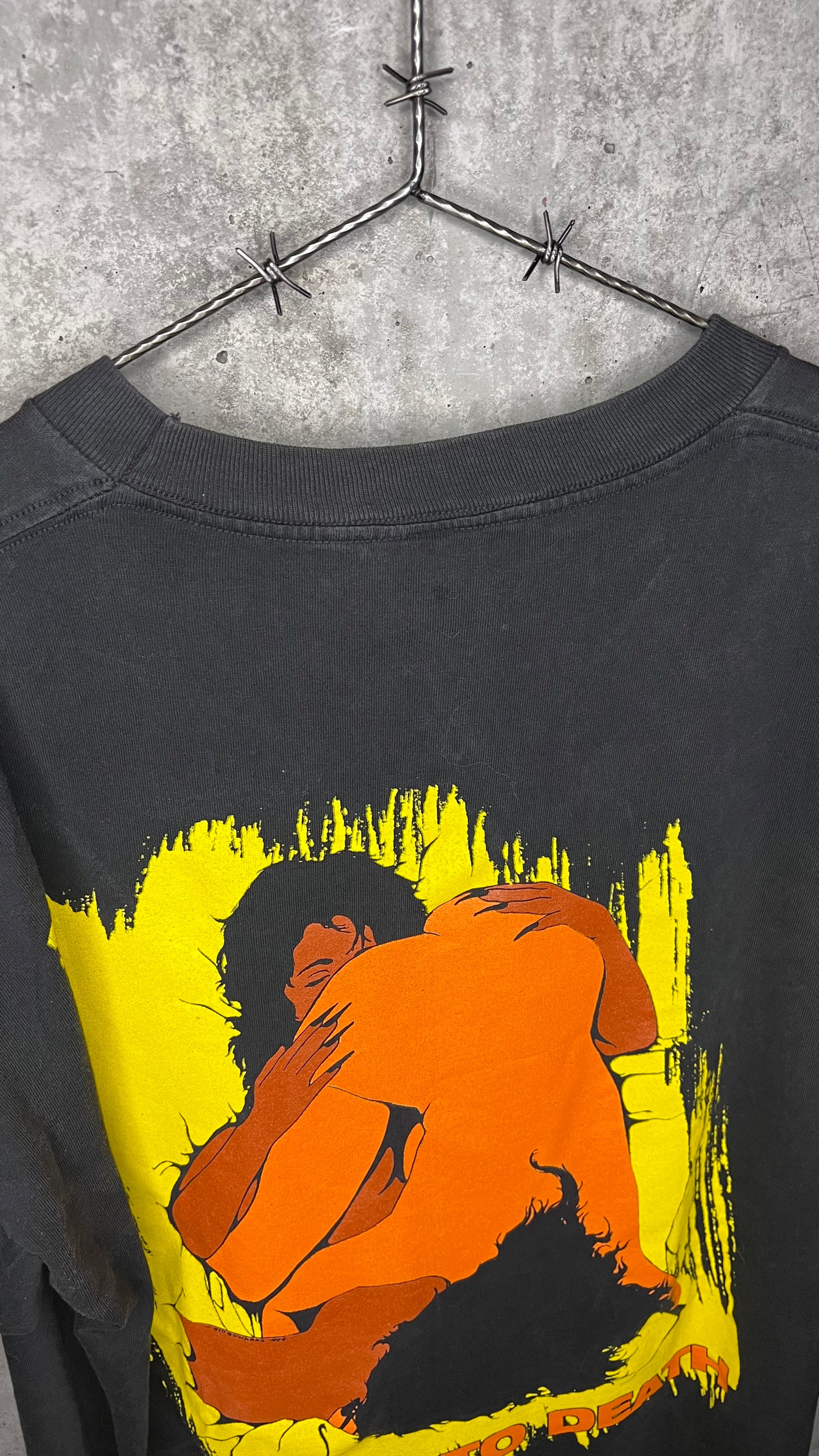 TYPE O NEGATIVE CHRISTIAN WOMAN TEE | RARE ORANGE & YELLOW LOVE YOU TO DEATH BACK HIT VARIANT