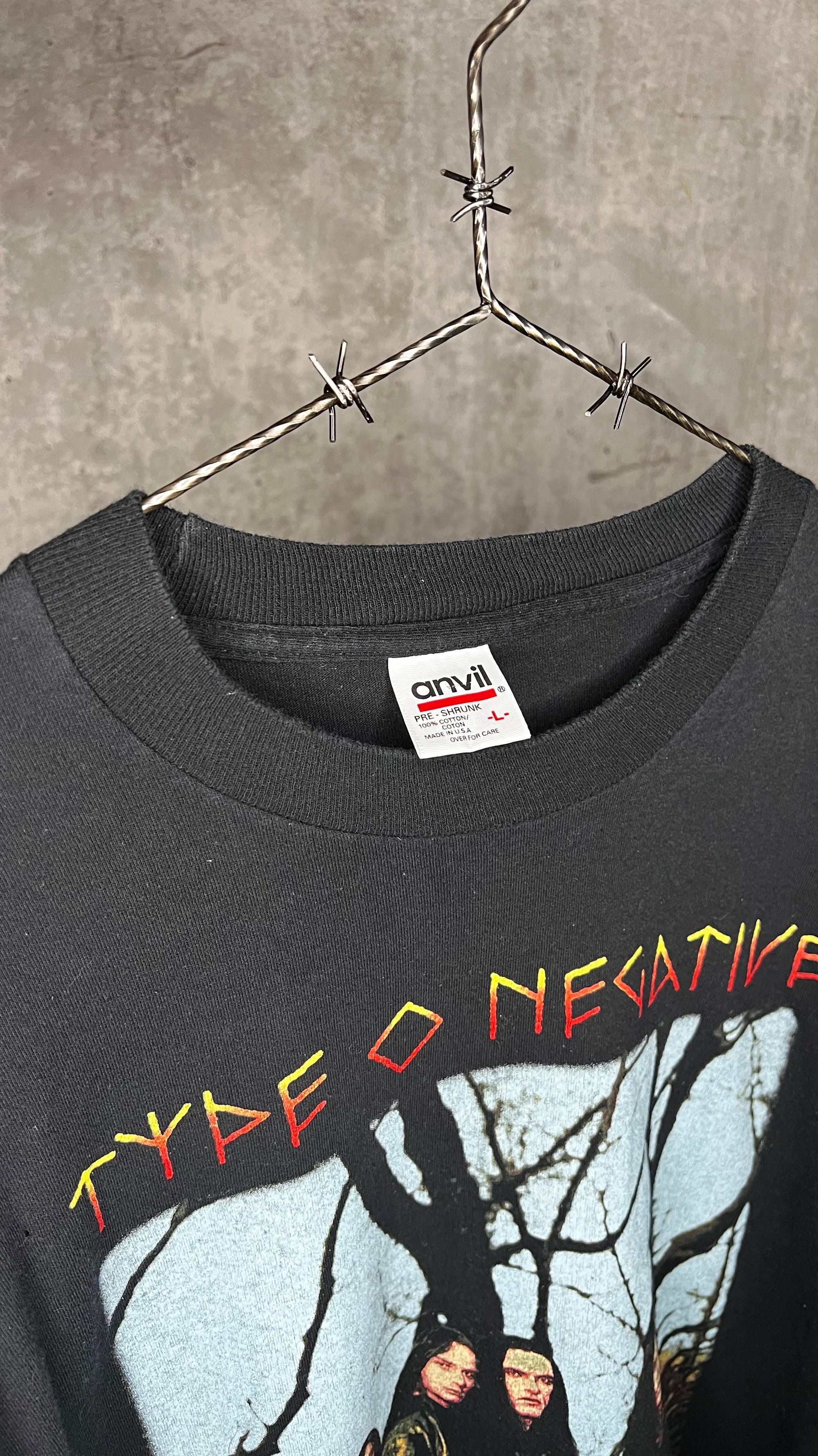 TYPE O NEGATIVE ALL YOU NEED IS BLOOD LONG SLEEVE TEE | VINNLAND FLAG BACK HIT