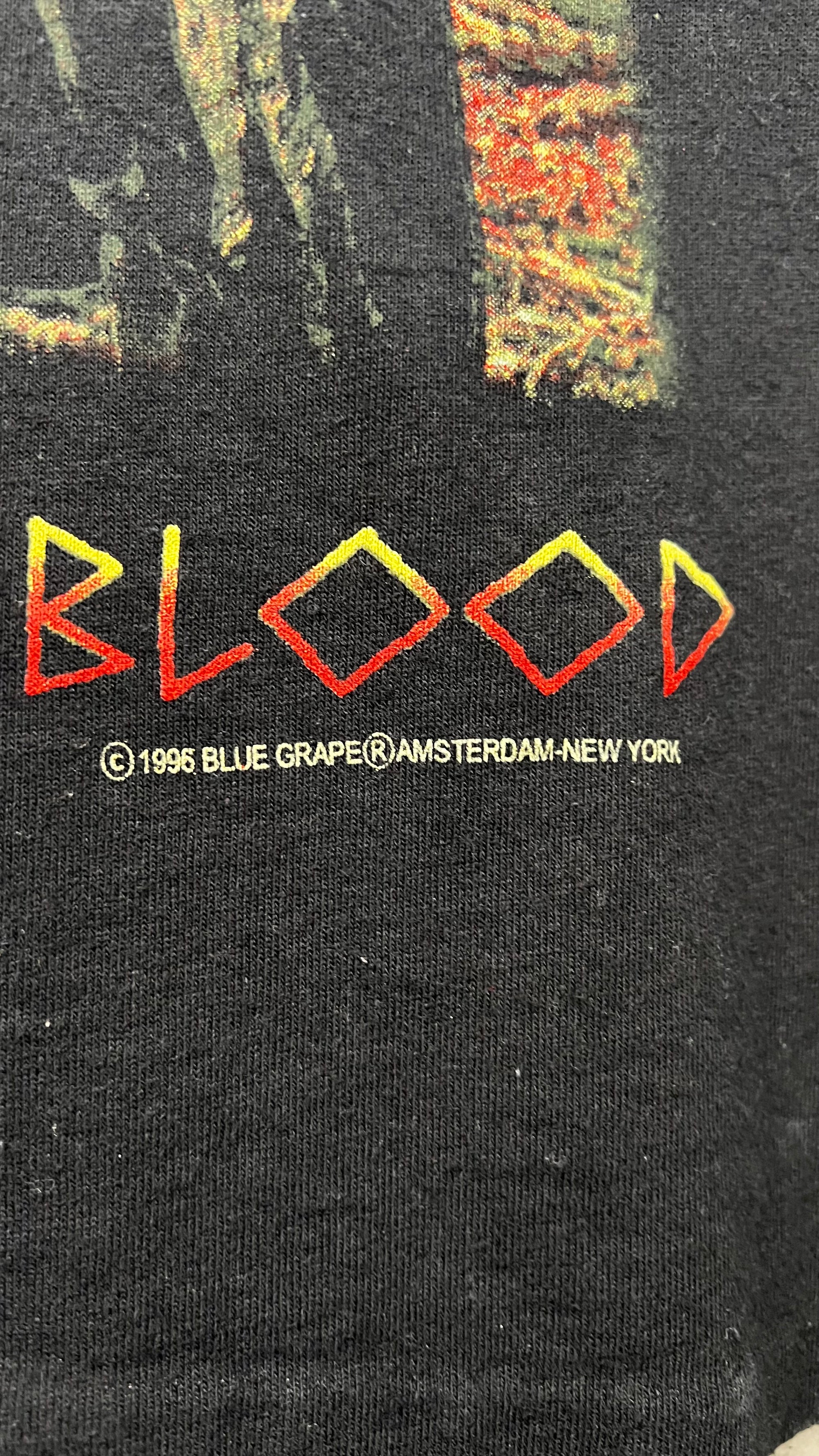 TYPE O NEGATIVE ALL YOU NEED IS BLOOD LONG SLEEVE TEE | VINNLAND FLAG BACK HIT