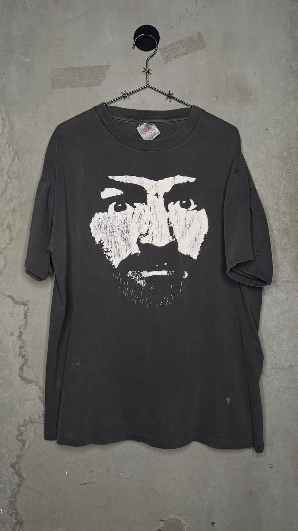 CHARLES MANSON BIG FACE SERIAL KILLER TEE | GLOW IN THE DARK