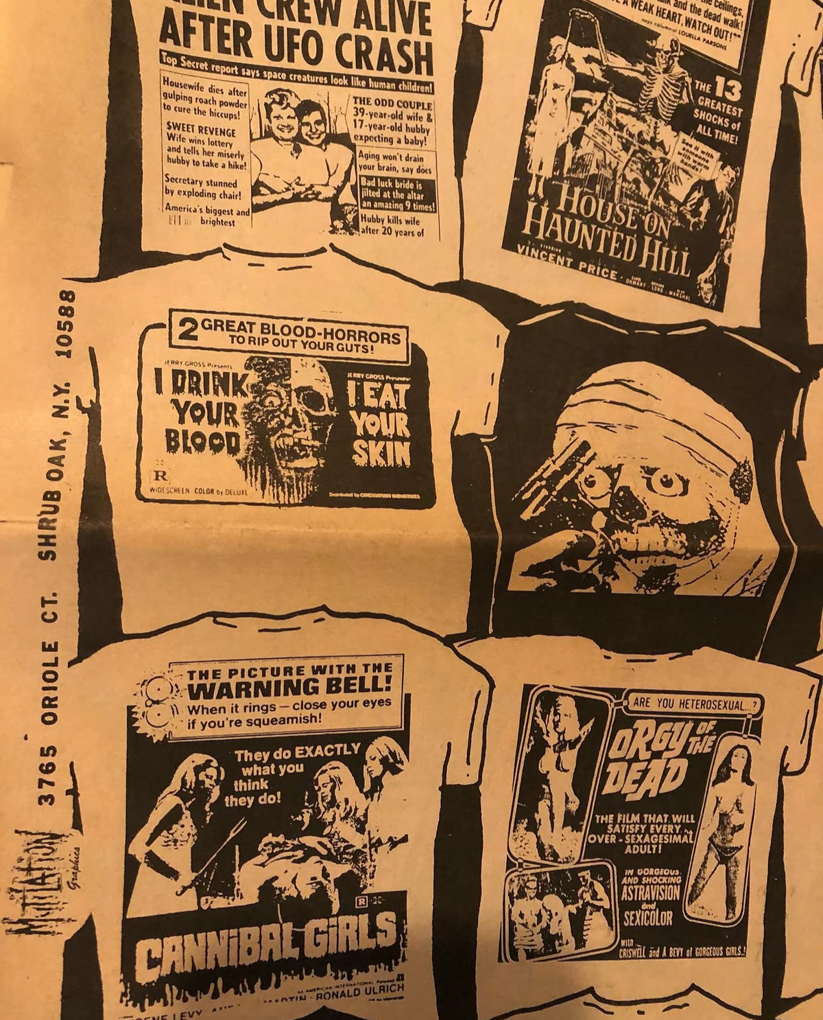 JOHN WAYNE GACY MUG SHOT MUTILATION GRAPHICS TEE