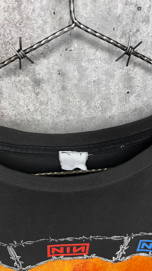 NINE INCH NAILS THE DOWNWARD SPIRAL WORLD TOUR 94’-95’ PARKING LOT TEE BOOTLEG