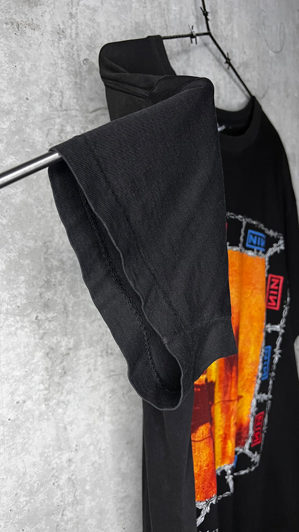 NINE INCH NAILS THE DOWNWARD SPIRAL WORLD TOUR 94’-95’ PARKING LOT TEE BOOTLEG